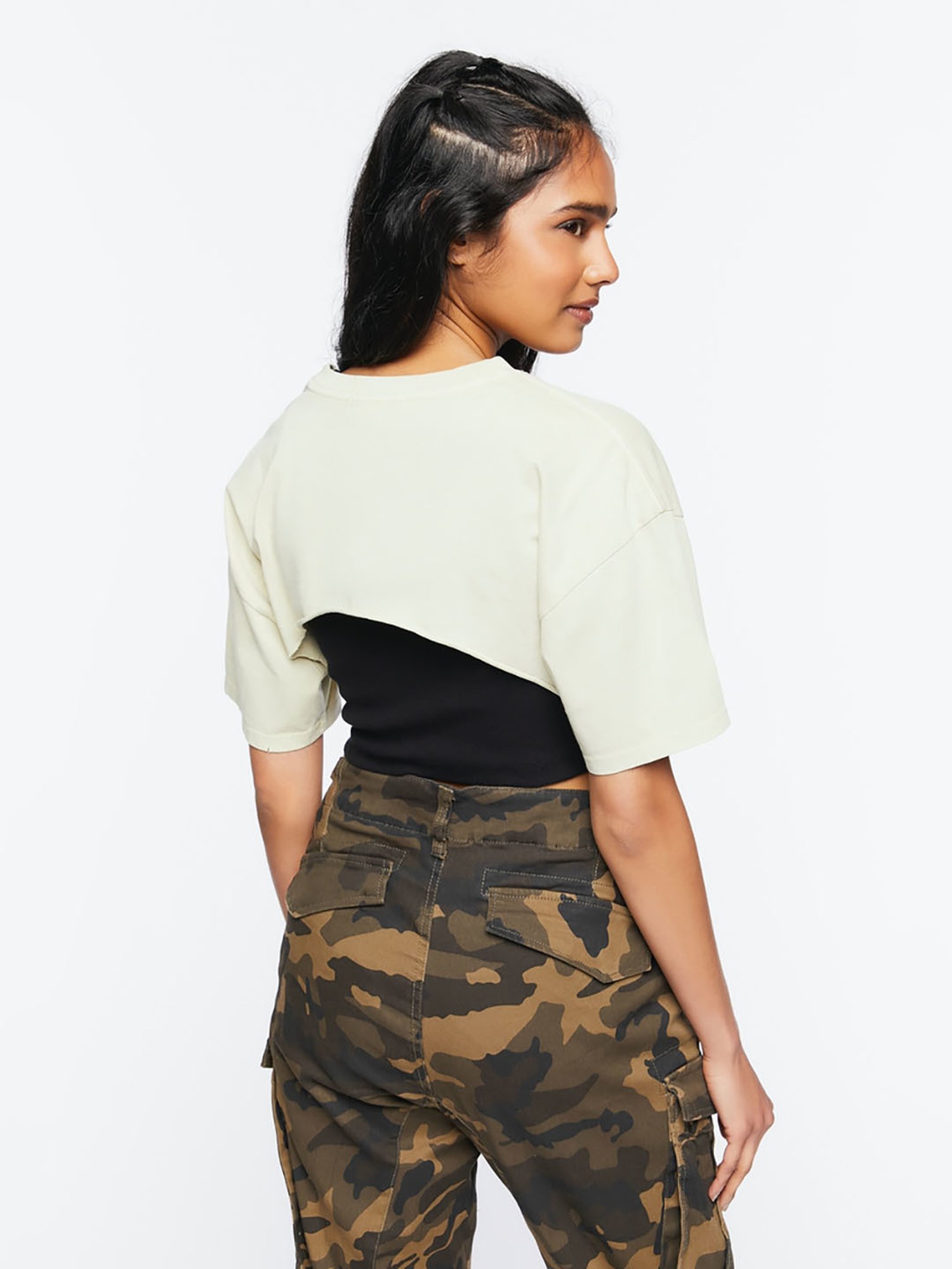 Camo crop discount top forever 21