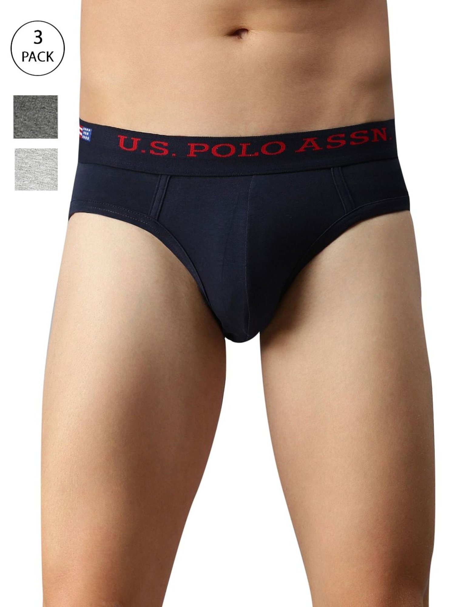 Buy U.S. Polo Assn. Assorted Briefs - Pack of 3 for Men's Online @ Tata CLiQ