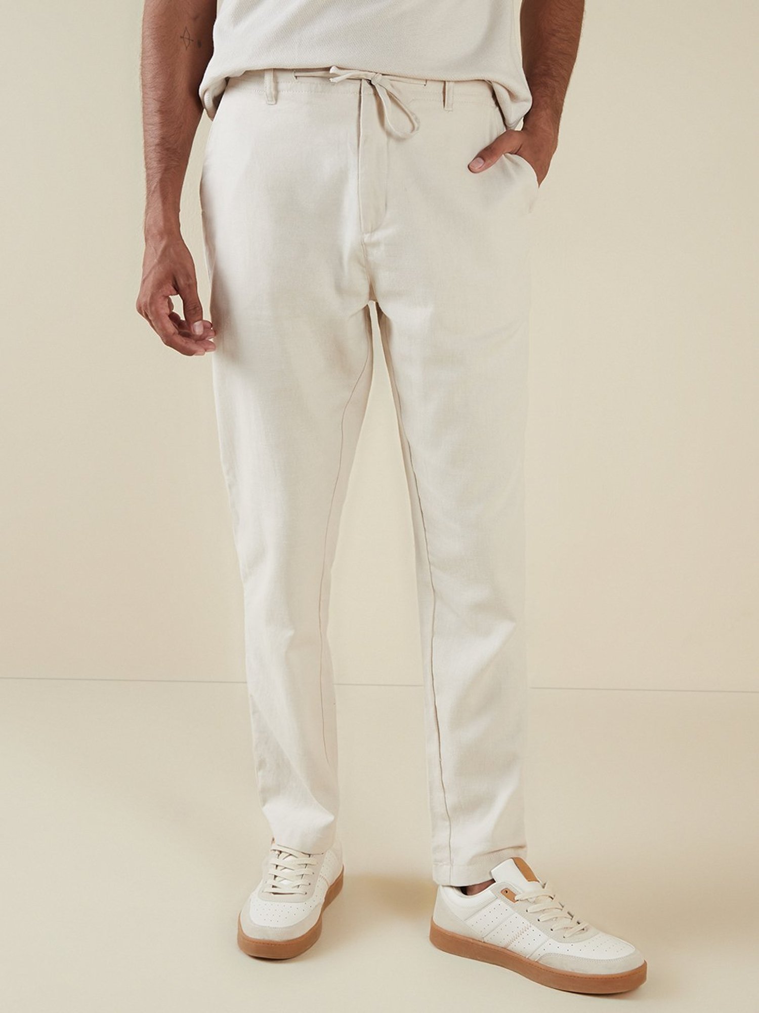 BESPOKE - White Pants for Men - 183122 - www.bespokemoda.com– BESPOKE MODA