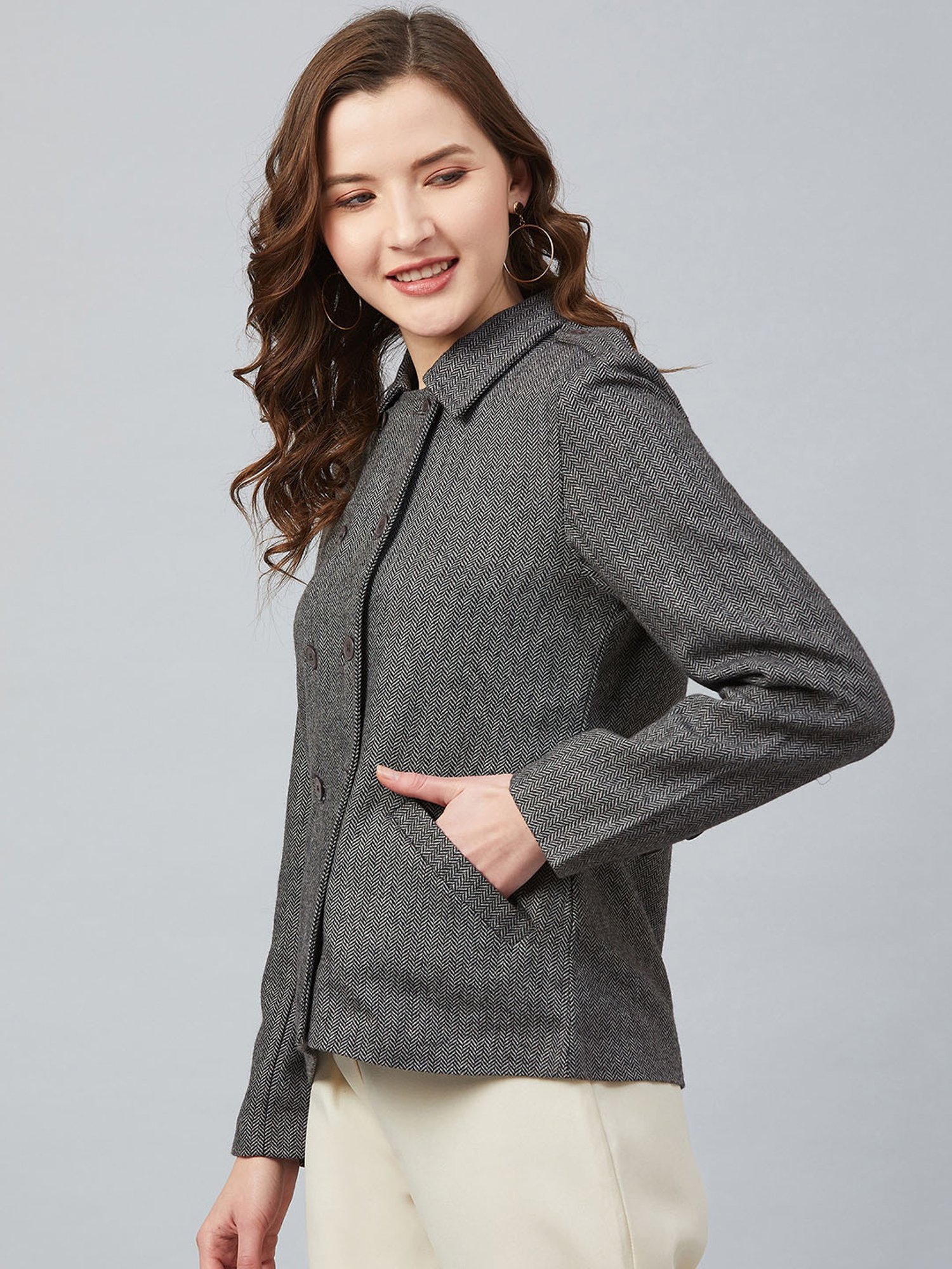 Buy Marie Claire Grey Jacket for Women's Online @ Tata CLiQ