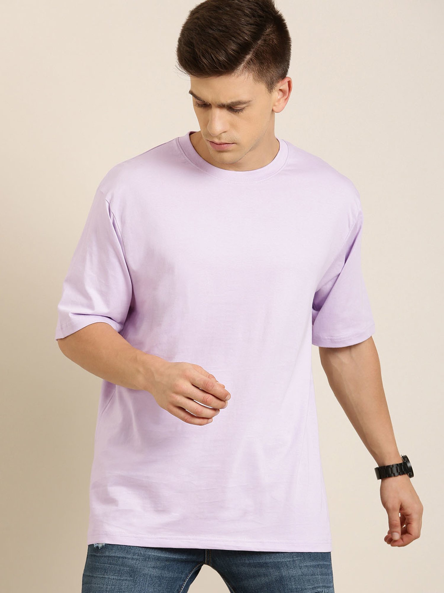 Buy Dillinger Purple Cotton Crew T-Shirt for Men's Online @ Tata CLiQ