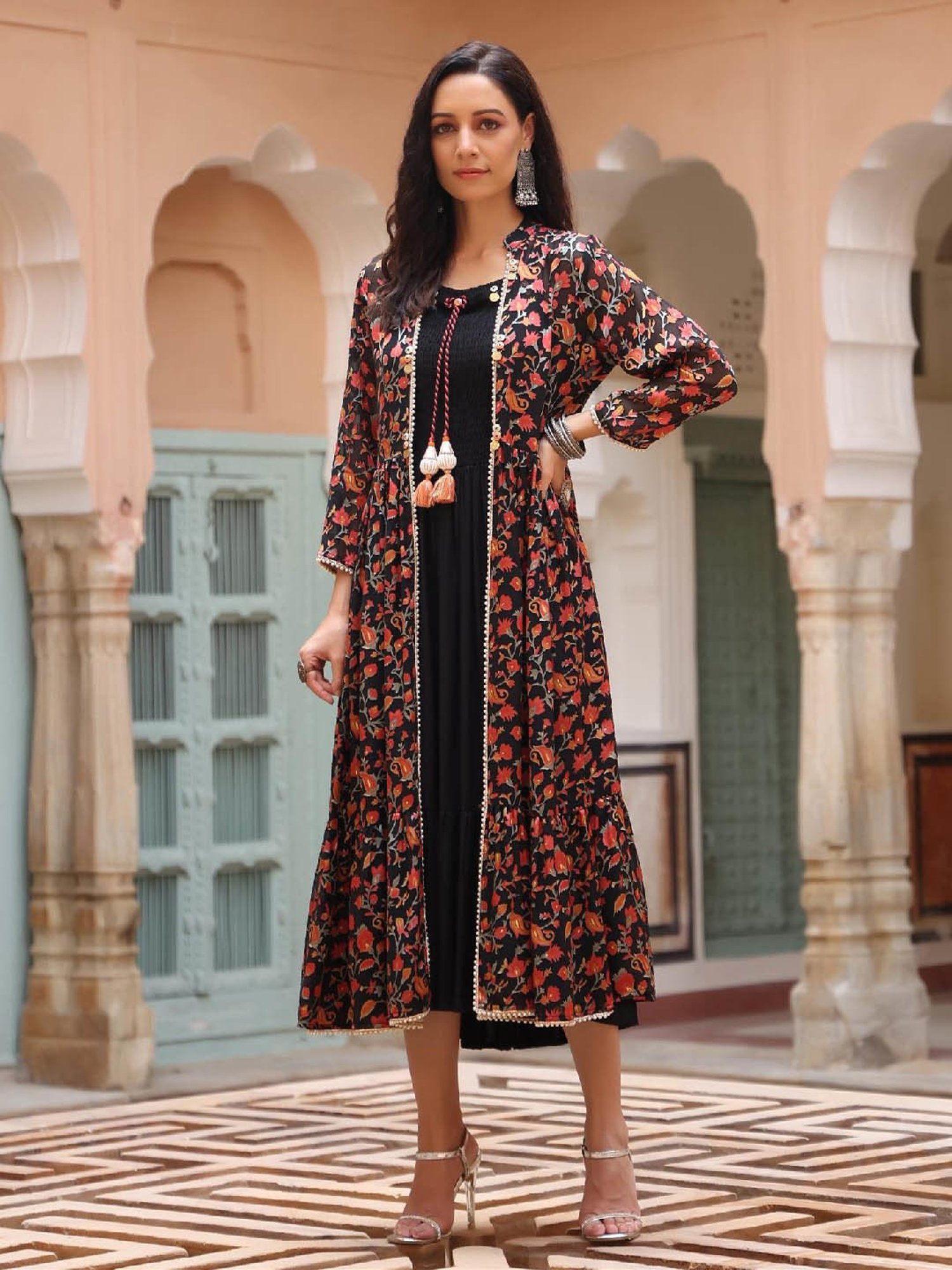 Long hot sale ethnic dress