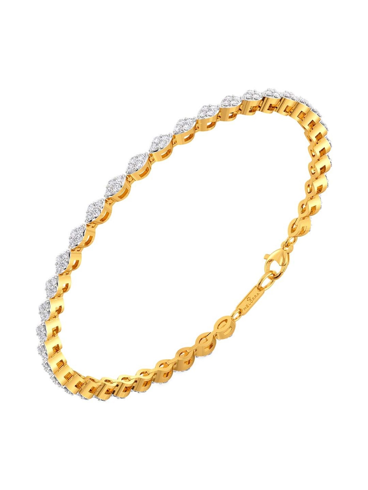 Buy MELORRA 18 KT Grunge Unravelled Gold Bracelet Yellow Gold at Amazon.in