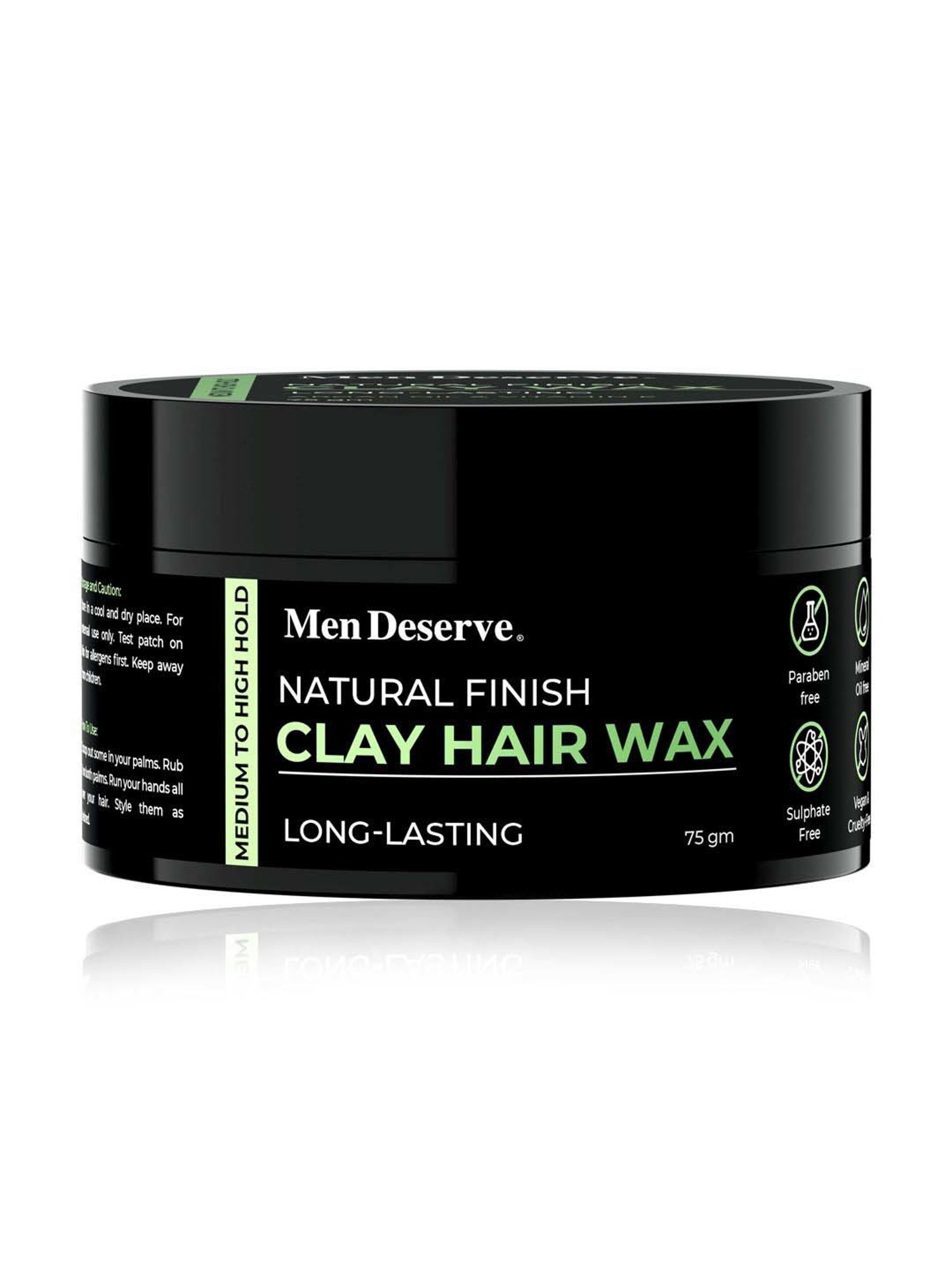 Men Deserve Natural Finish Hair Clay Wax - 75 gm — Flash AI Score 80/100