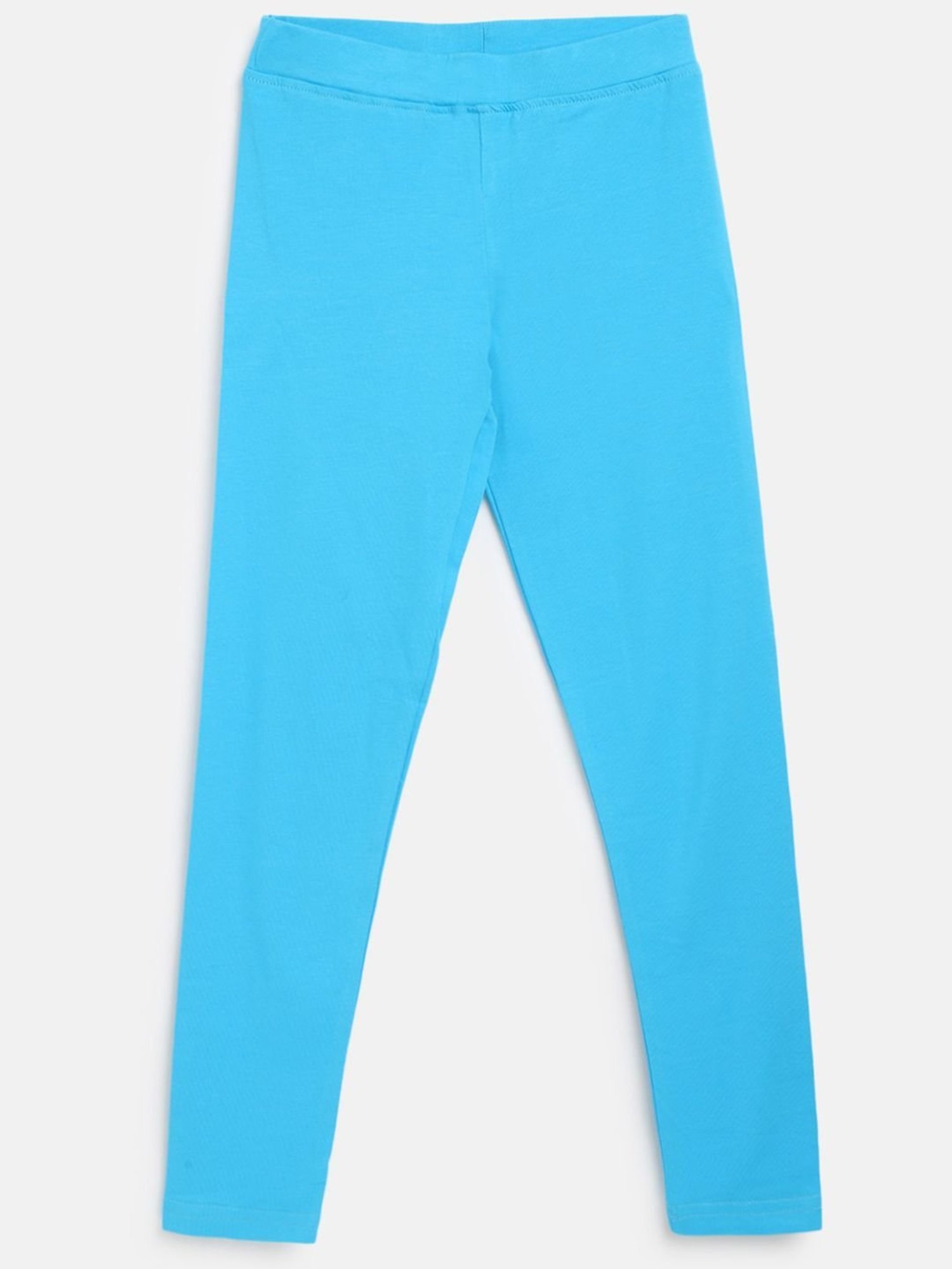 Buy Pine Kids Cotton Lycra Knit Full Length Solid Color Legging Blue Depth  for Girls (12-14Years) Online in India, Shop at FirstCry.com - 14166392