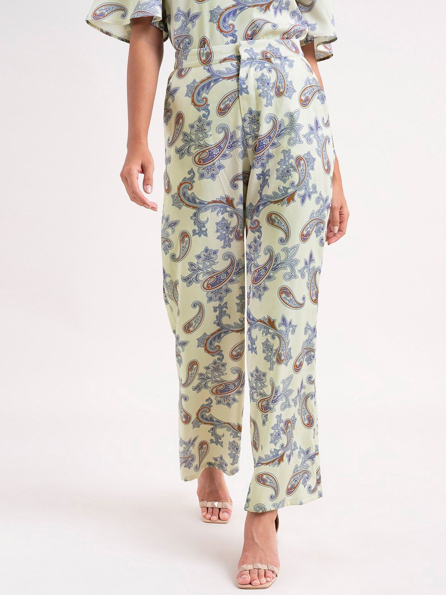 Cider Trousers and Pants  Buy Cider Dark Garden Wide Leg Trousers Online   Nykaa Fashion