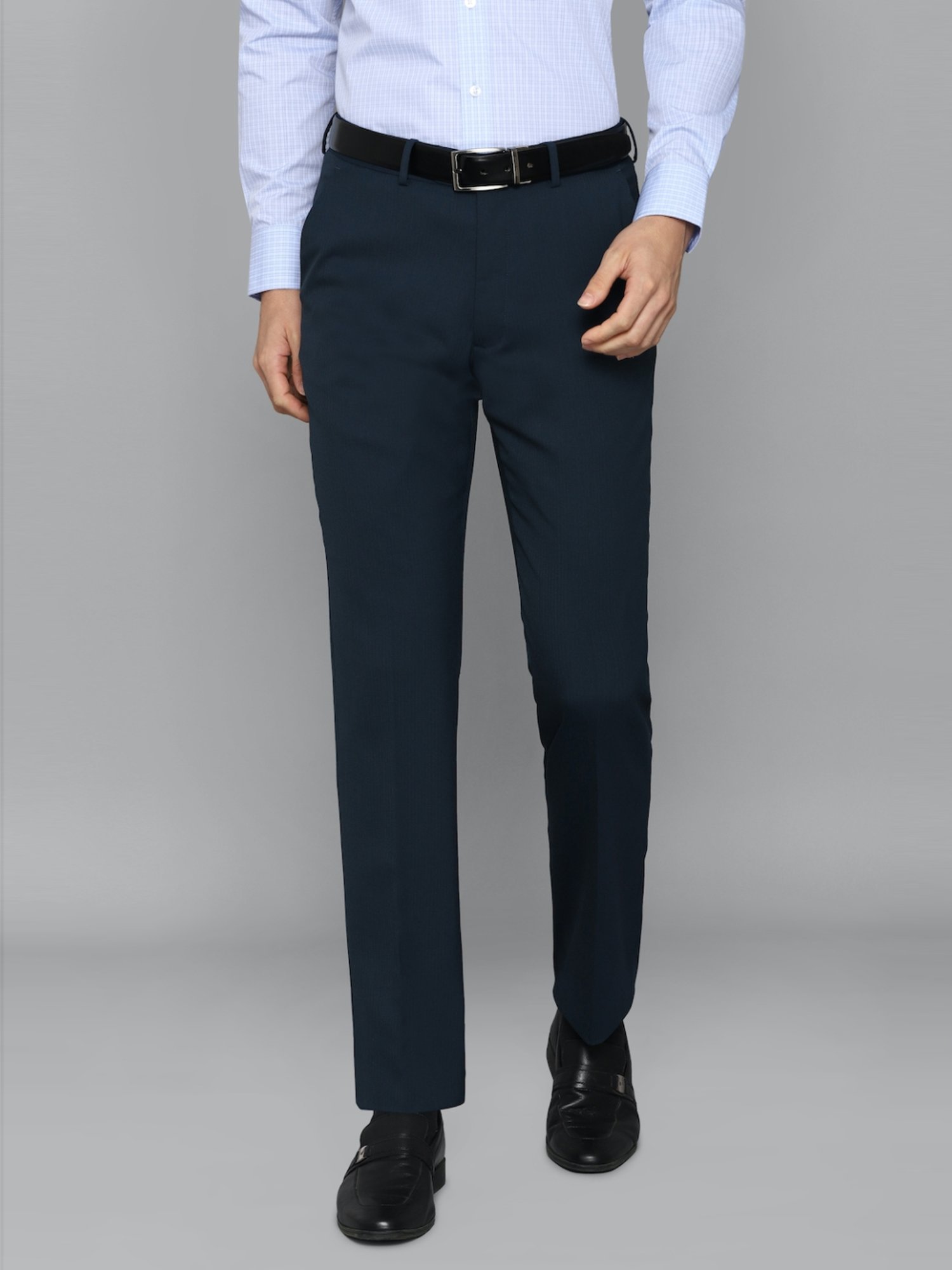 Buy Luxure By Louis Philippe Brown Slim Fit Self Pattern Trousers for Mens  Online @ Tata CLiQ