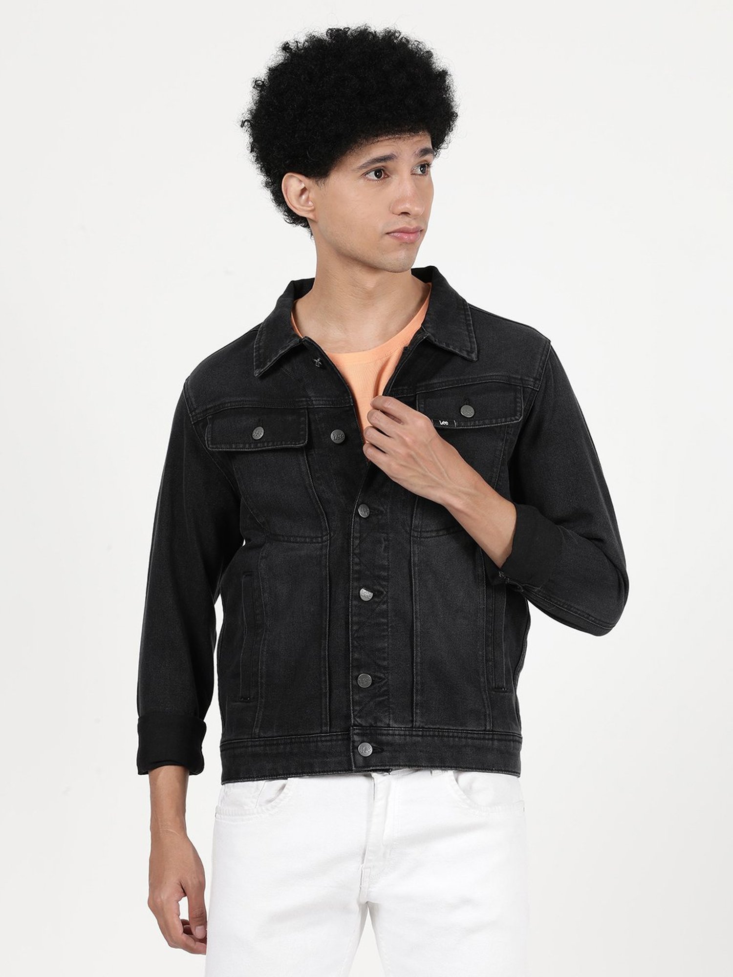 Buy Men Black Textured Casual Jacket Online - 691151 | Van Heusen