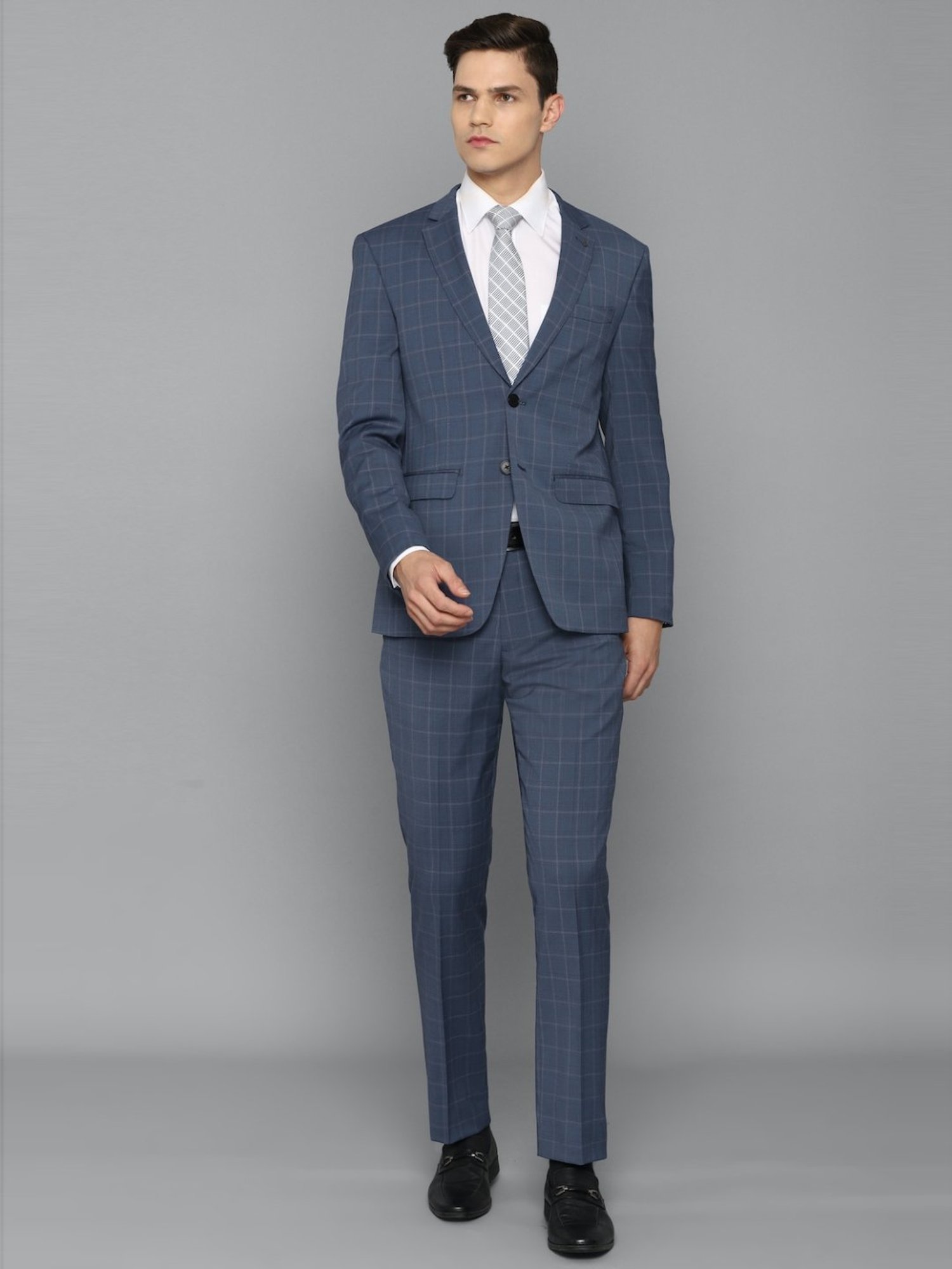 Buy Louis Philippe Blue Three Piece Suit Online - 283743