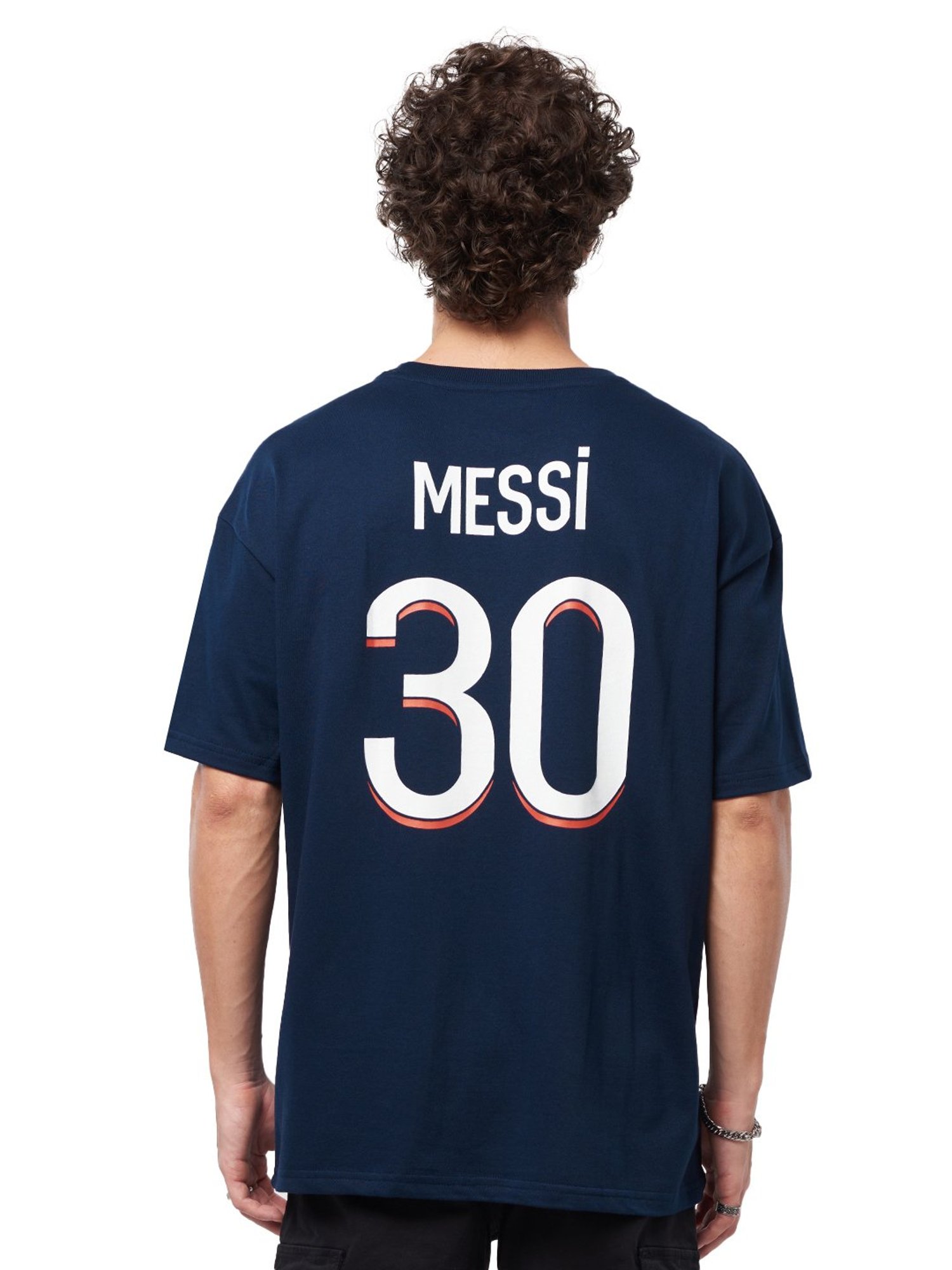 Buy The Souled Store Navy PSG Messi Print Oversized T-Shirt for