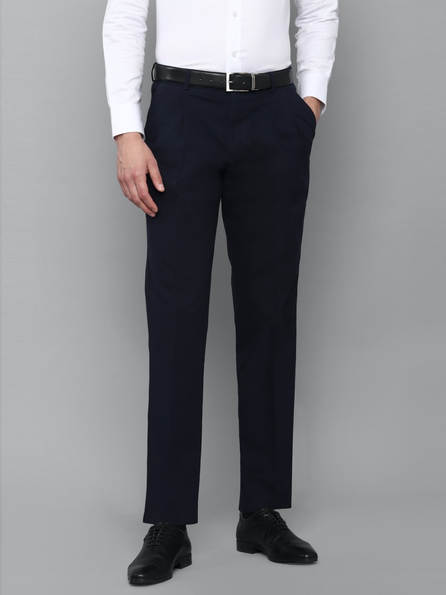 Buy LOUIS PHILIPPE Solid Polyester Viscose Regular Fit Mens Work Wear  Trousers  Shoppers Stop