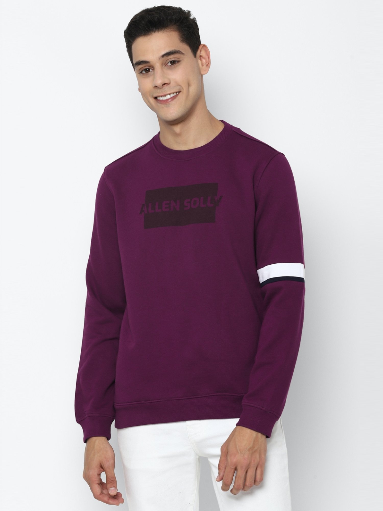 Allen Solly Full Sleeve Printed Men Sweatshirt - Buy Allen Solly Full  Sleeve Printed Men Sweatshirt Online at Best Prices in India