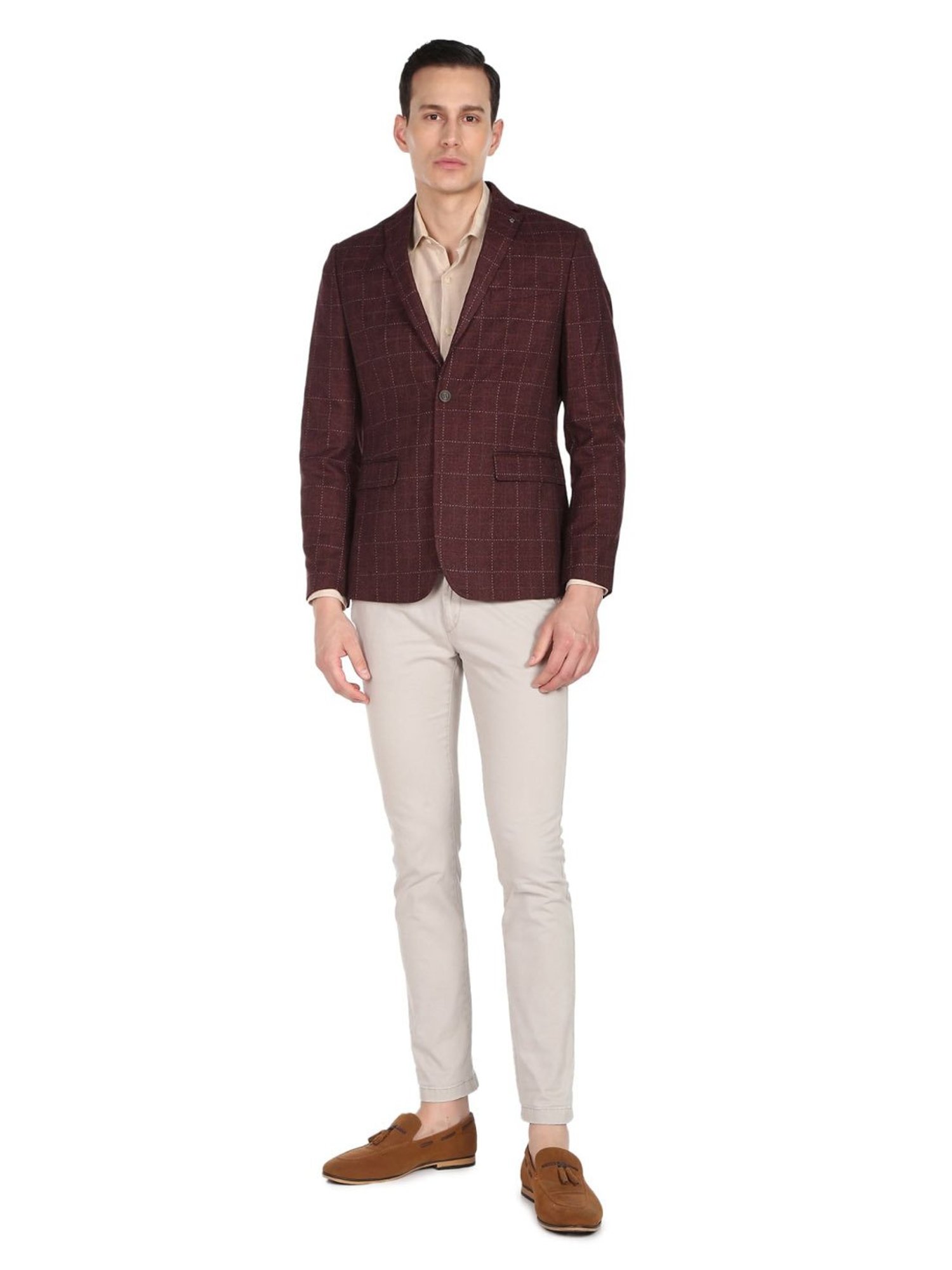 Arrow hot sale maroon blazer