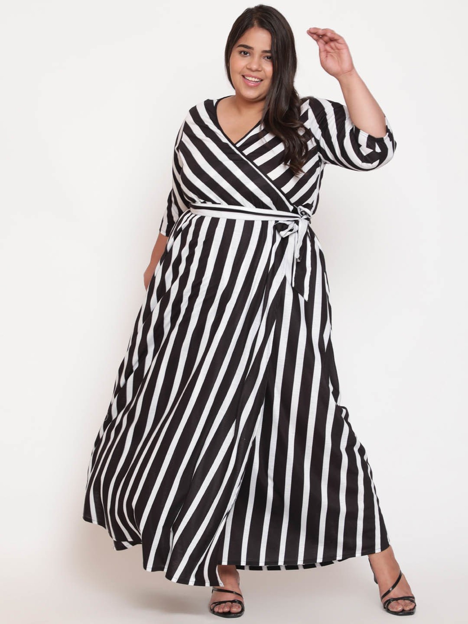 Black and White Stripe A-Line Dress, Cute Boutique Stripe Dress Lily  Boutique