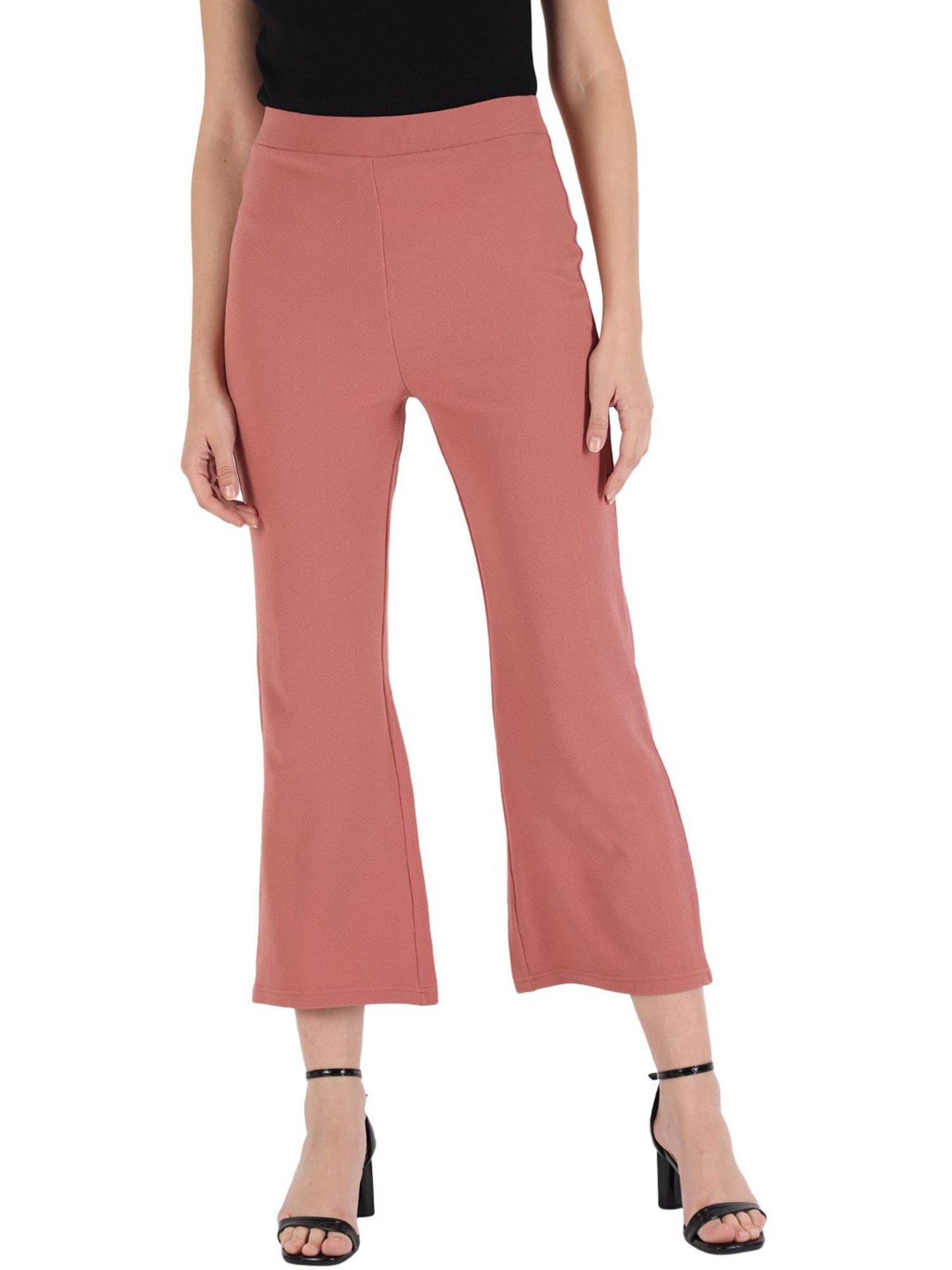 Buy Trend Arrest Pink Bootcut Pants for Women Online  Tata CLiQ