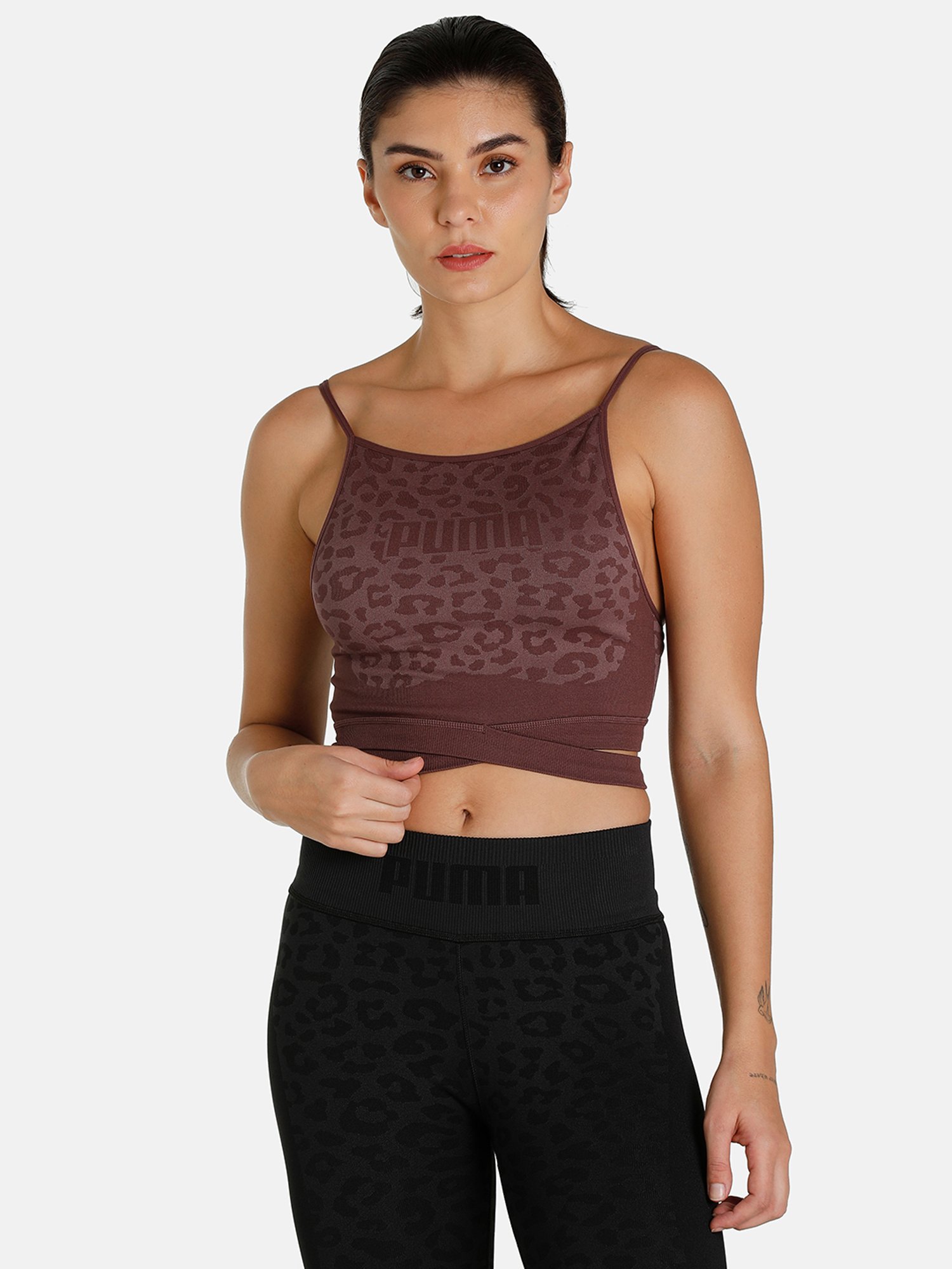 Buy Puma FORMKNIT SEAMLESS Brown Printed Training Sports Bra for Women's  Online @ Tata CLiQ