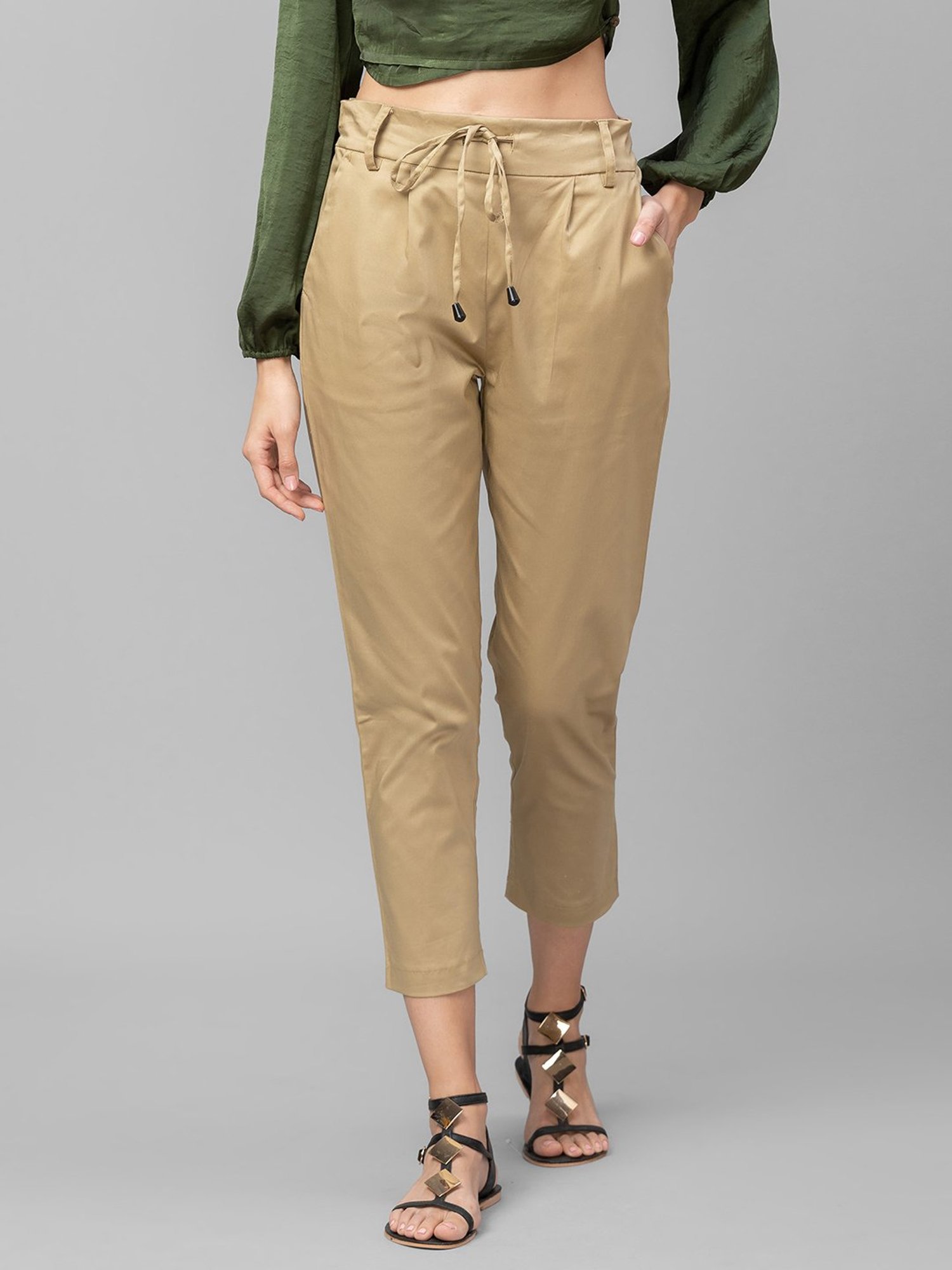Smart Cotton Crop Trousers  The Ambition Collective