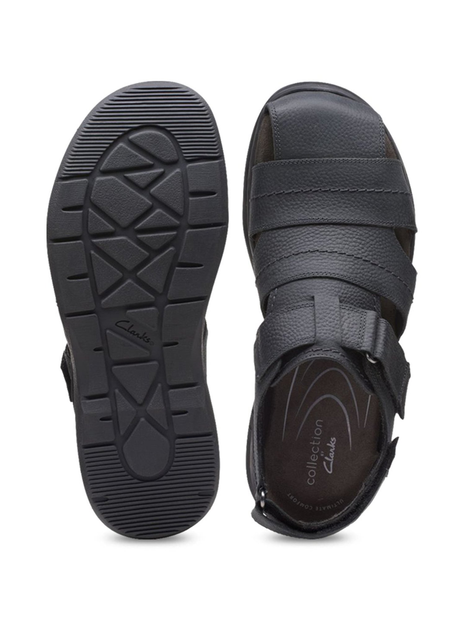 Buy Clarks Men's Hapsford Cove Black Fisherman Sandals for Men at Best  Price @ Tata CLiQ