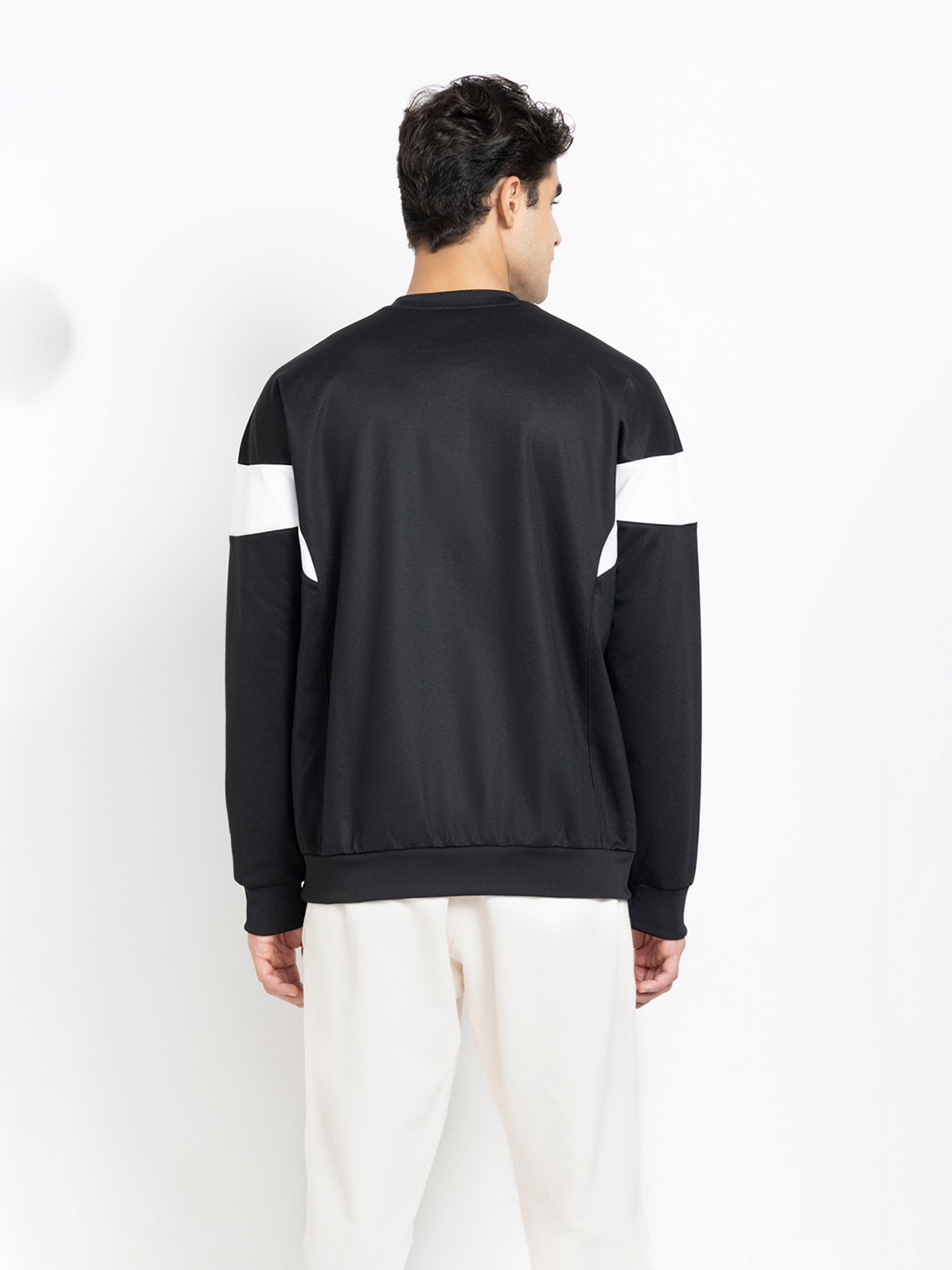 Buy Adidas Originals Black Striped Sweatshirt for Men's Online