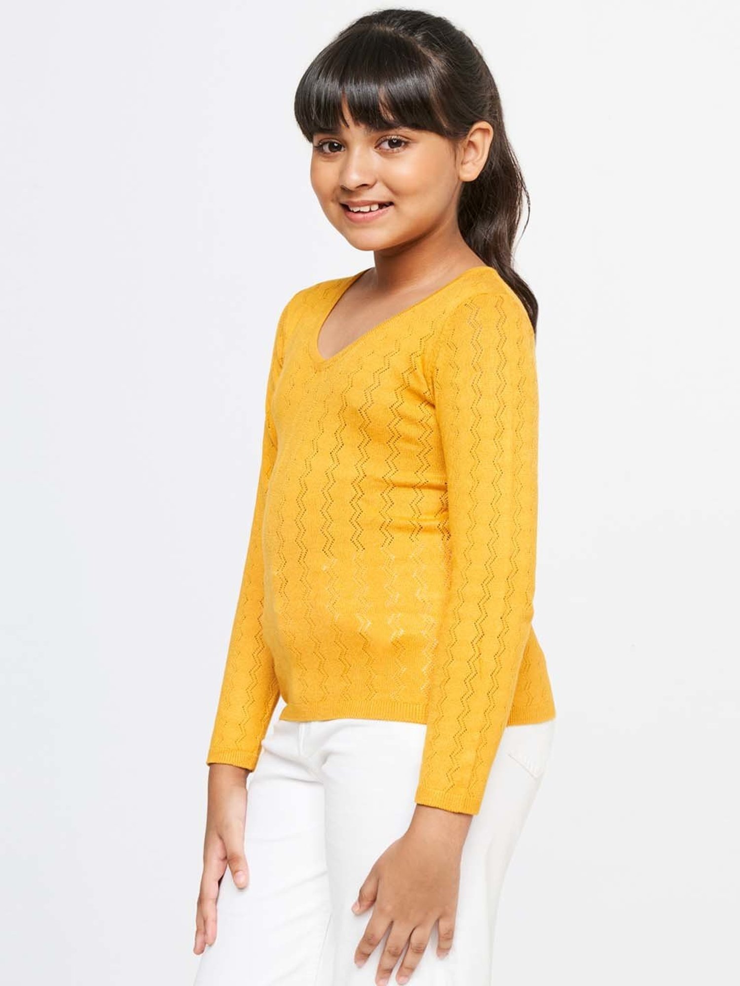 Girls mustard clearance yellow sweater