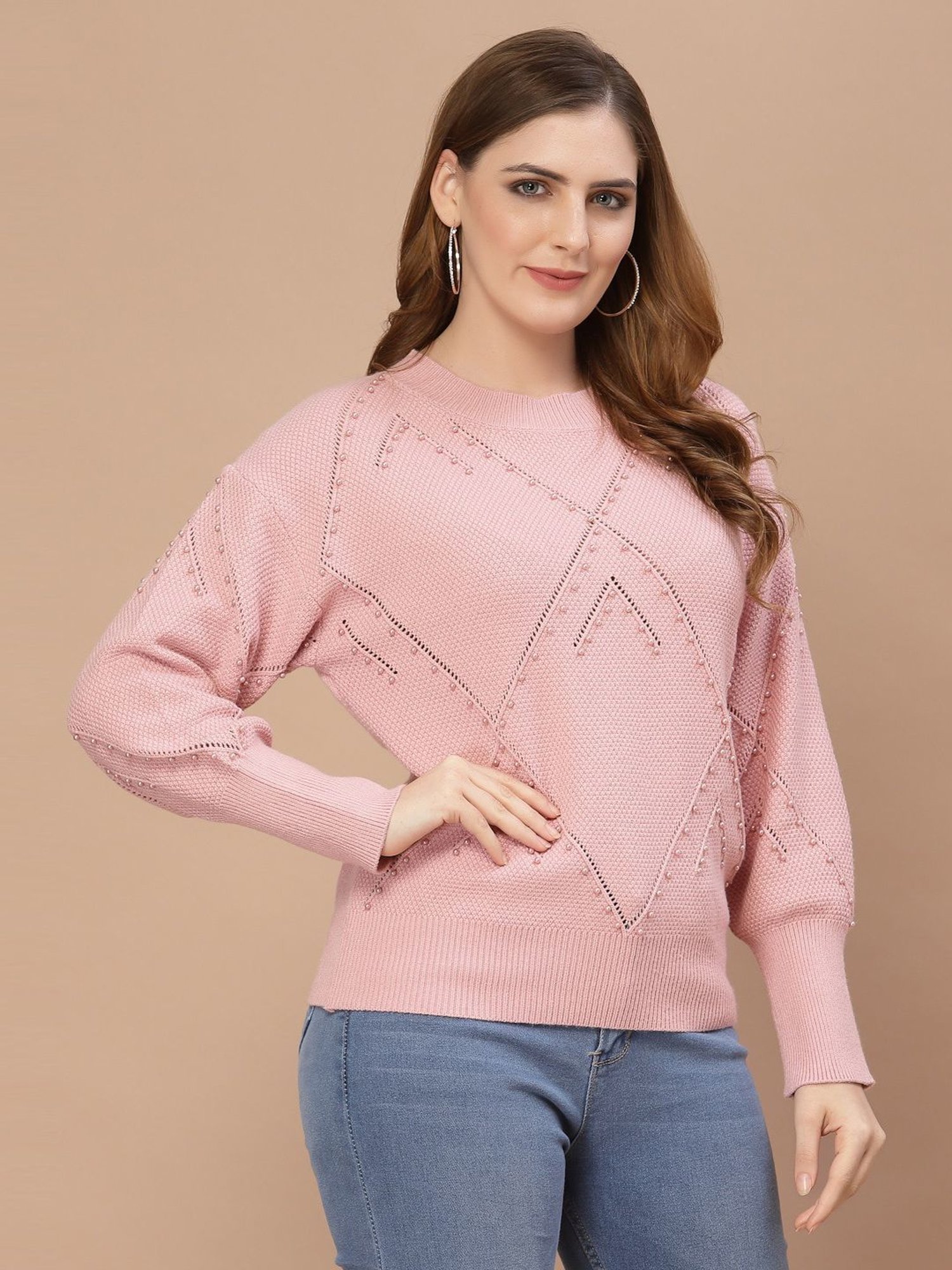 Buy Mafadeny Pink Embellished Shirt for Women Online @ Tata CLiQ