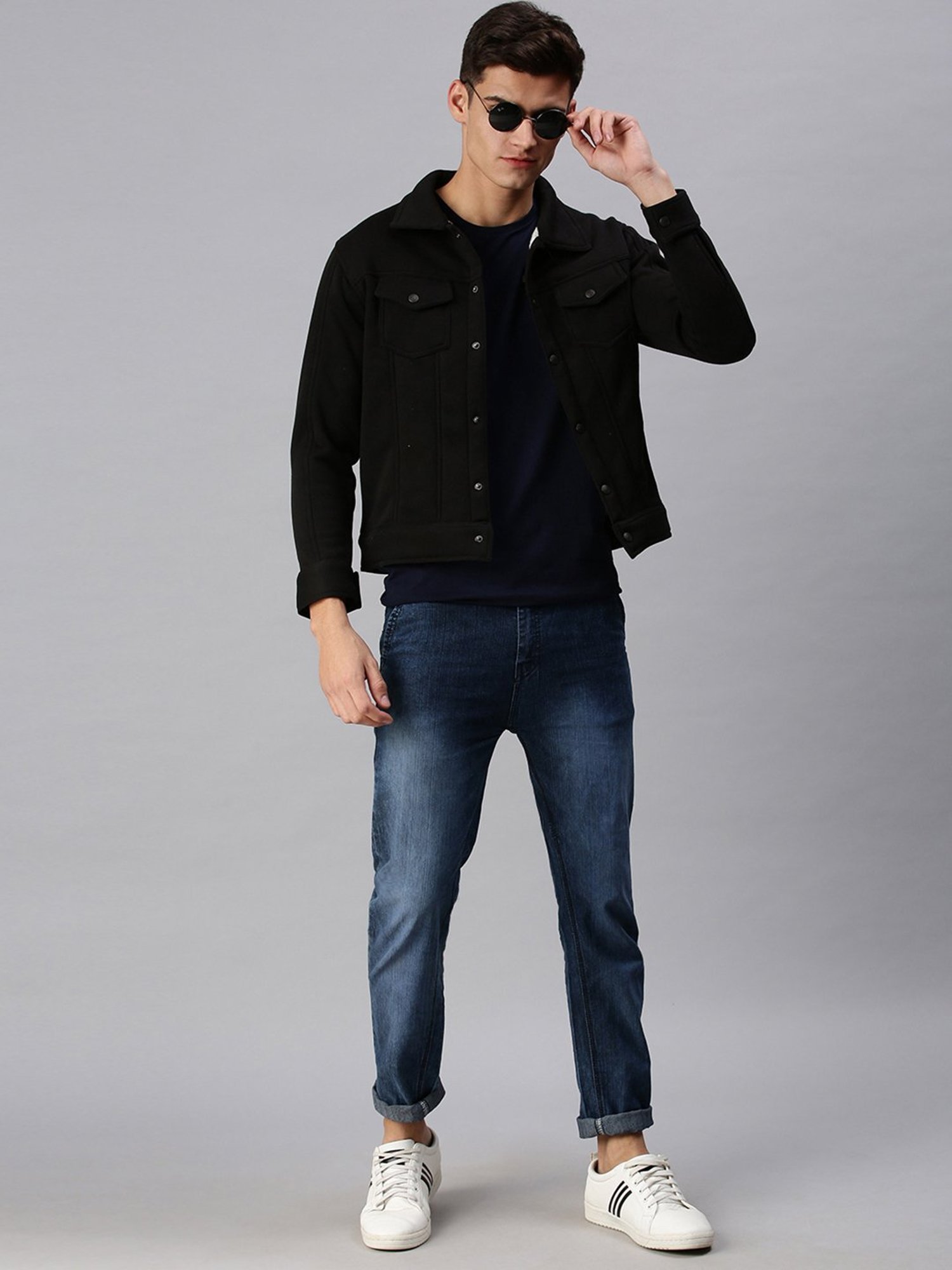 Black Denim Jacket with Black Skinny Jeans Outfits For Men (25 ideas &  outfits) | Lookastic