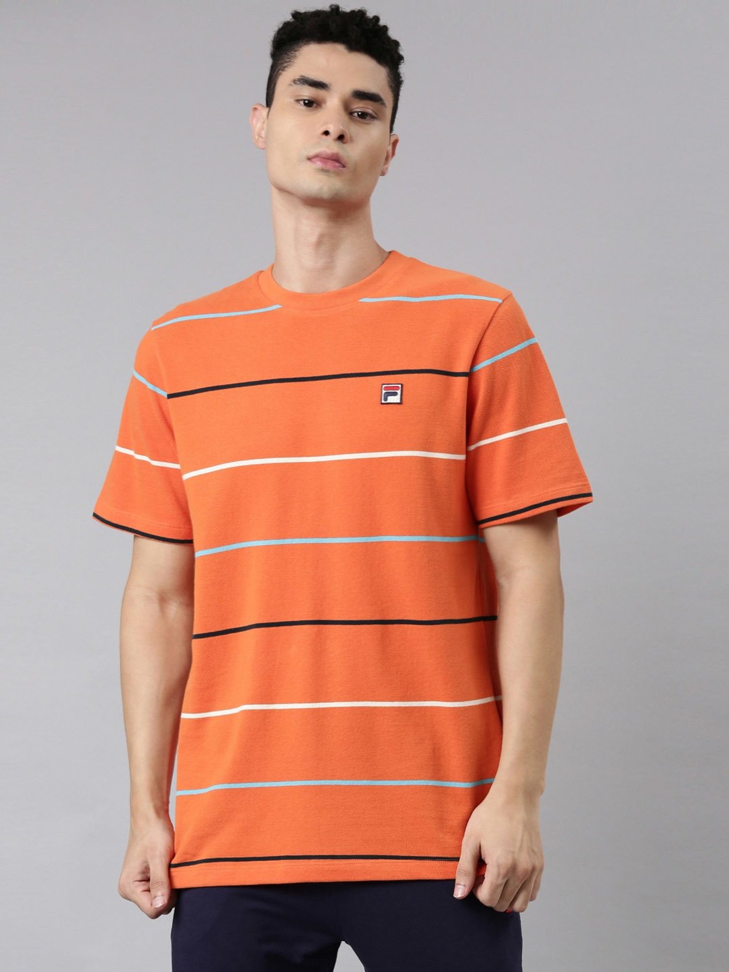 Orange cheap fila shirt