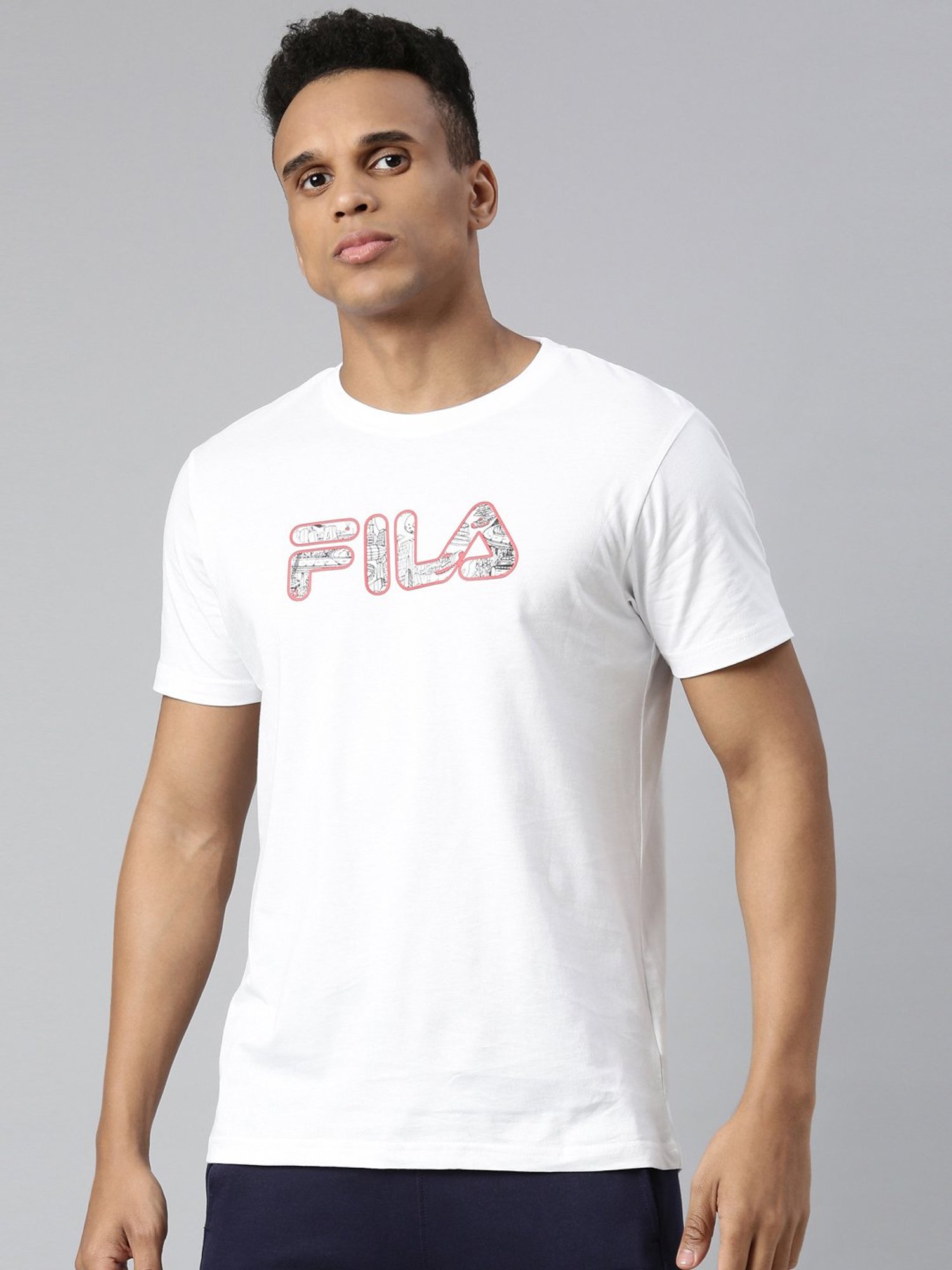 Fila white deals line shirt