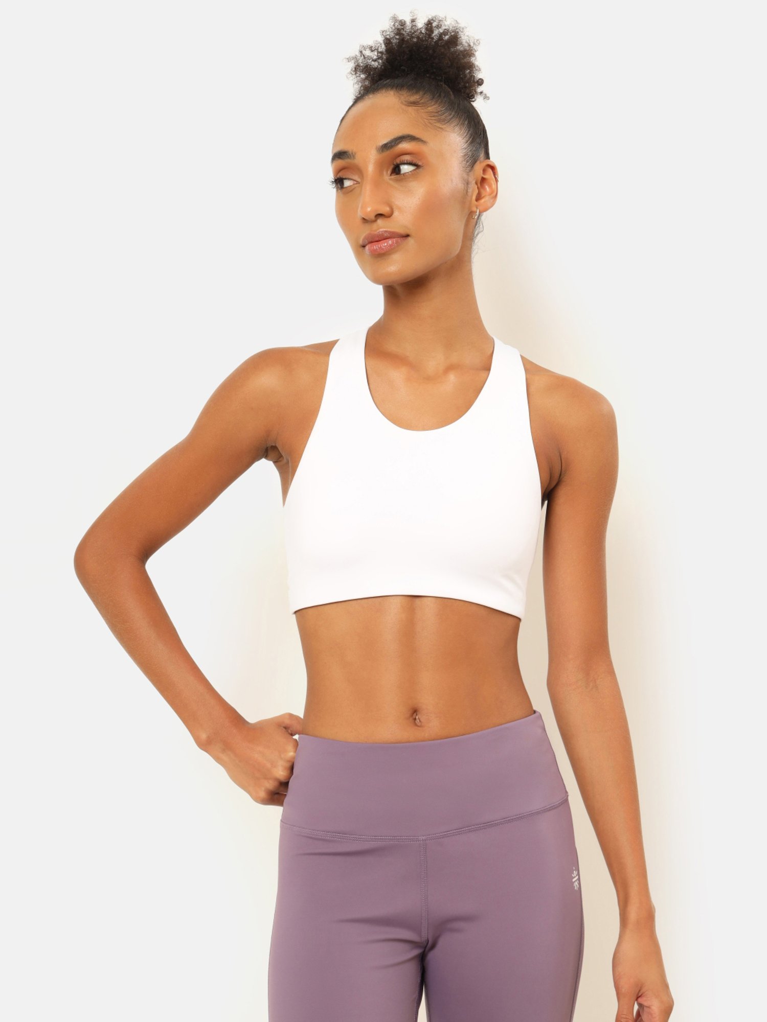 cultsportone Pink Race Back Sports Bra