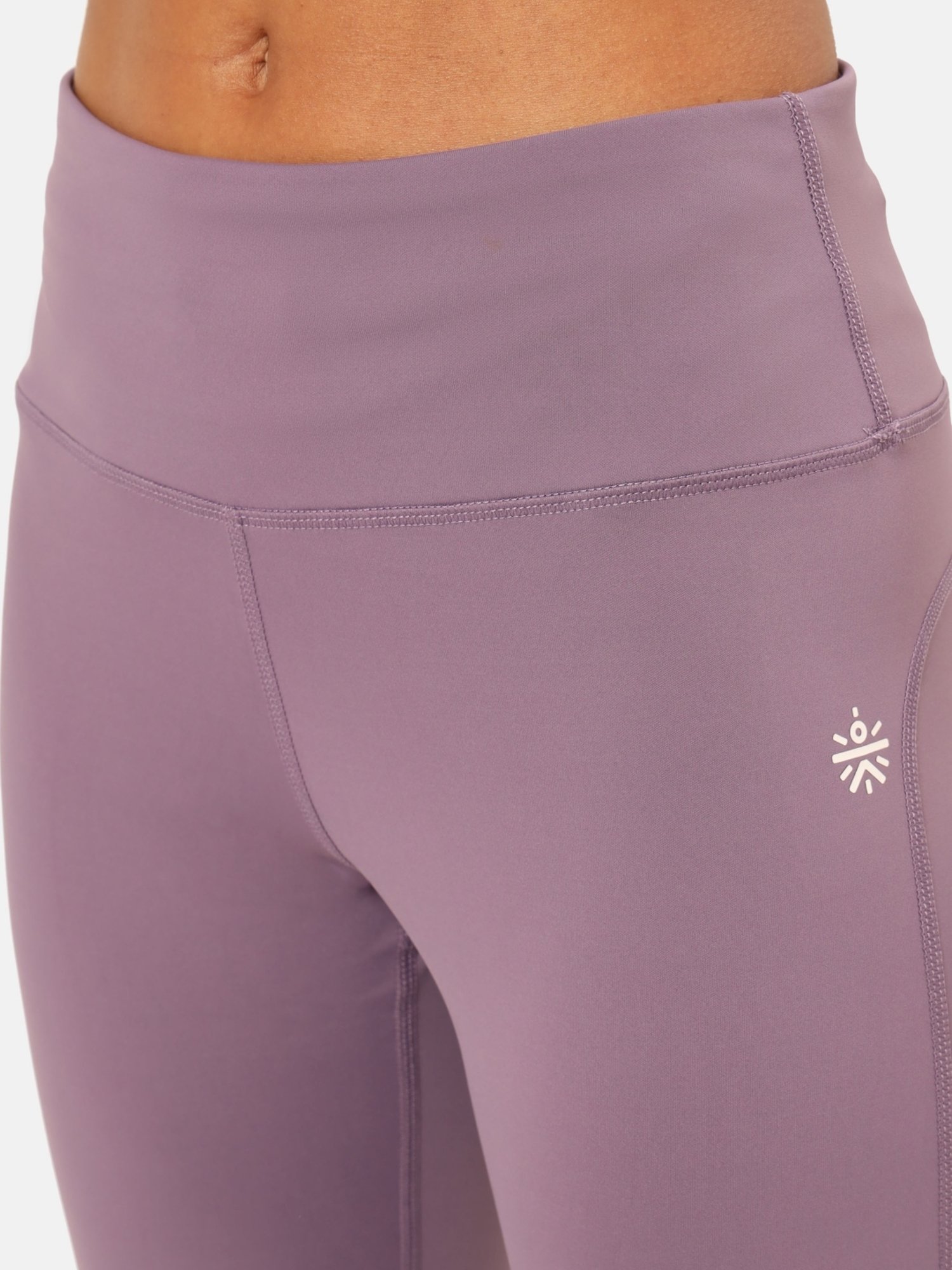 Tuff Athletics Womens Leggings Small Purple Mid Rise Stretch Nylon/Polyester