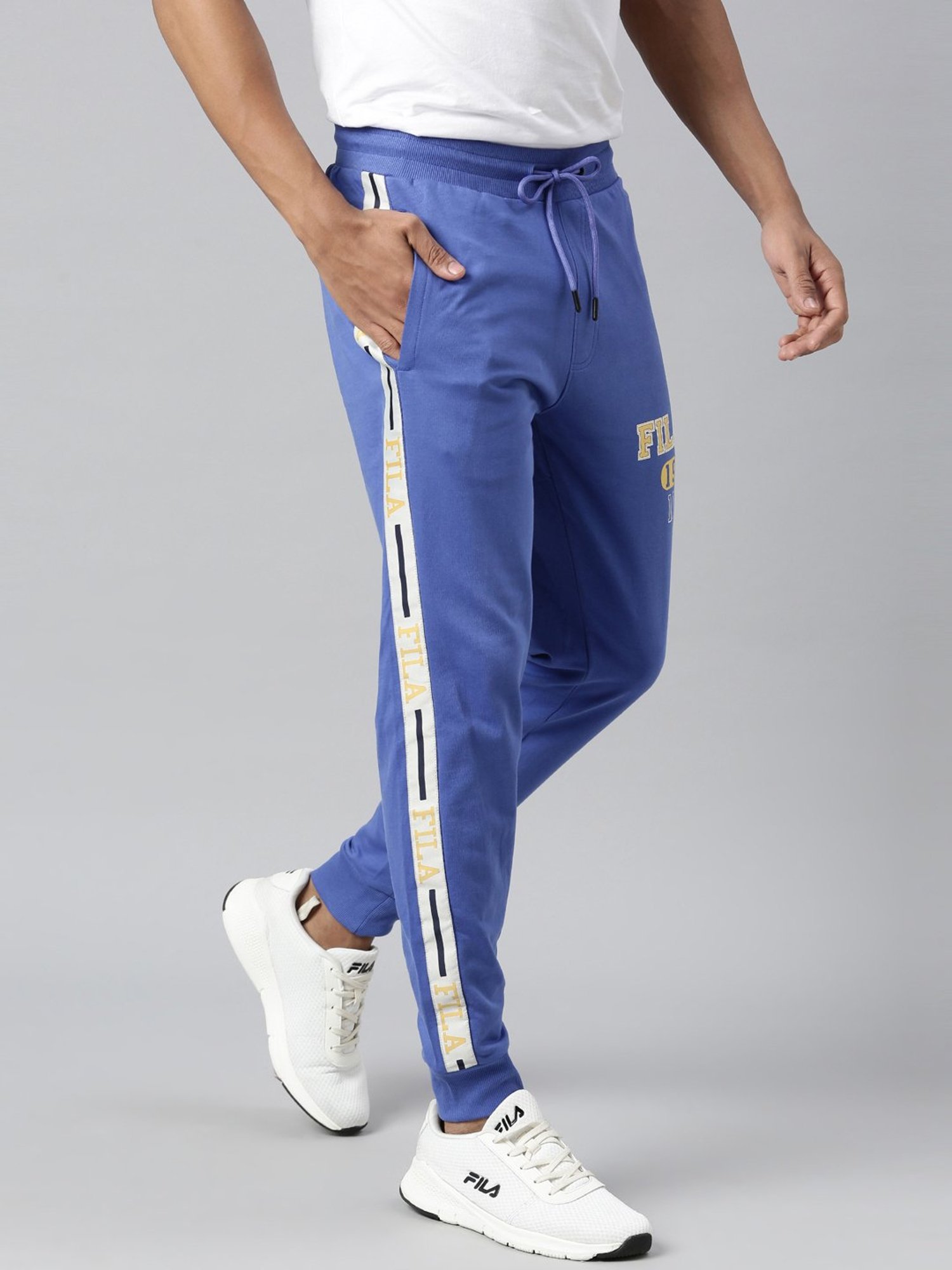 Buy Fila Royal Blue Regular Fit Joggers for Men's Online @ Tata CLiQ