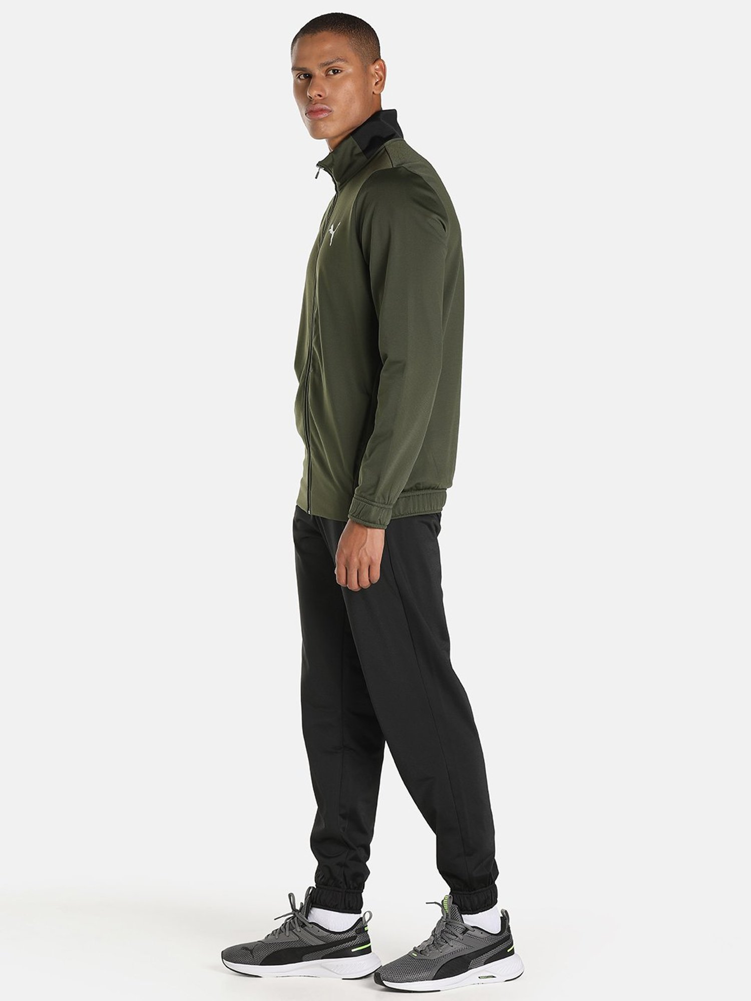 Olive puma hot sale tracksuit