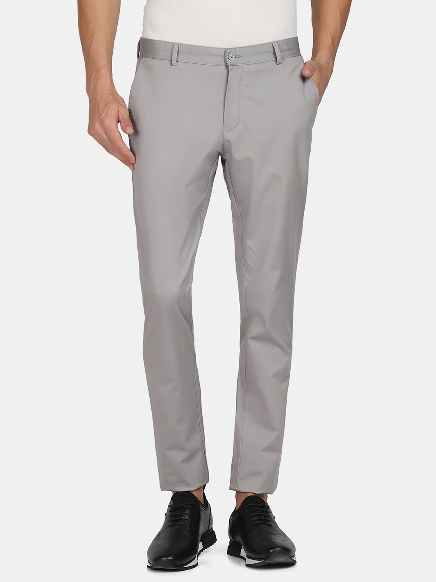 Grey Check Skinny Suit Trousers  New Look