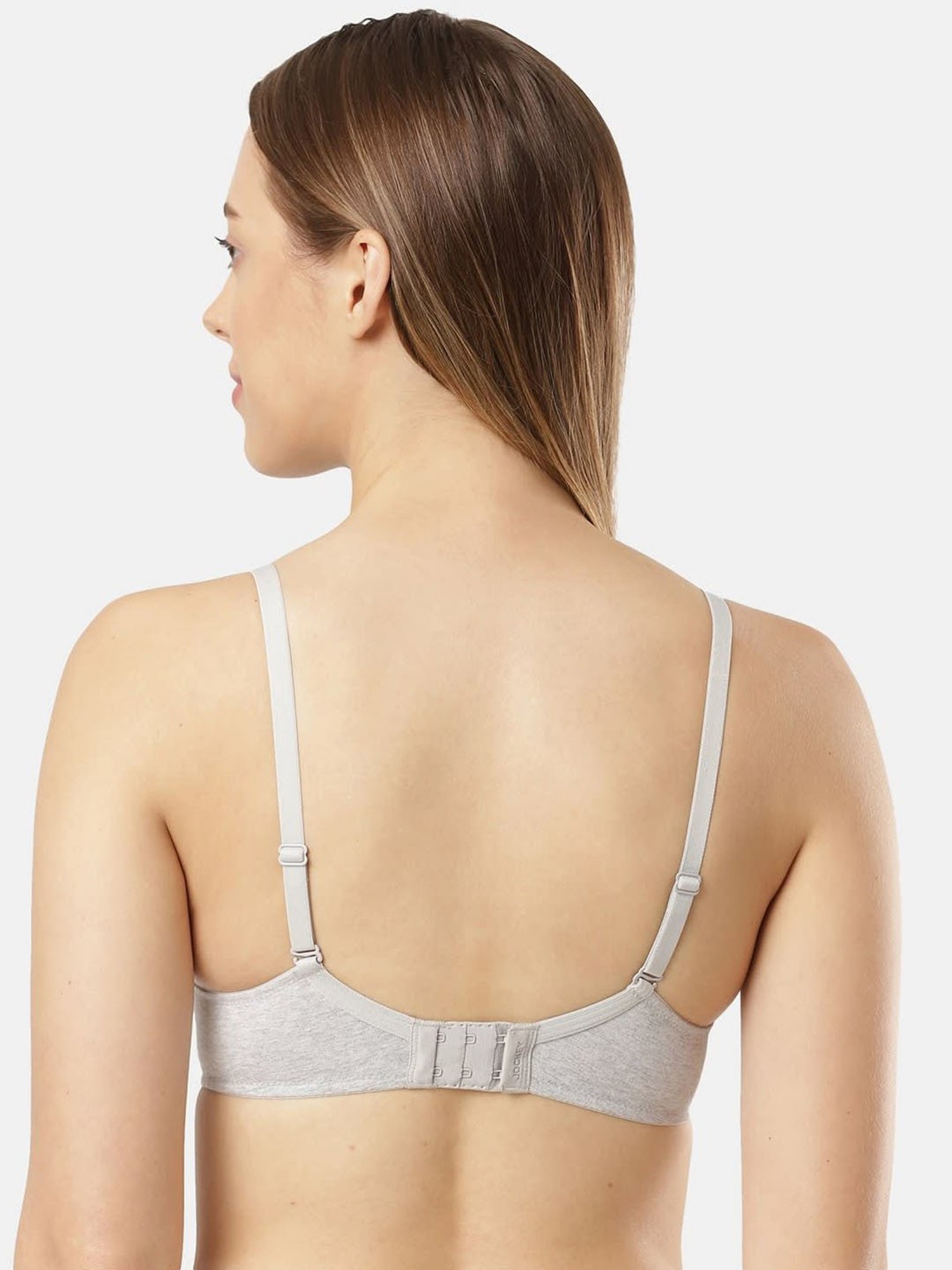Buy Jockey 1245 Steel Grey Melange Under-Wired Padded T-Shirt Bra for Women  Online @ Tata CLiQ
