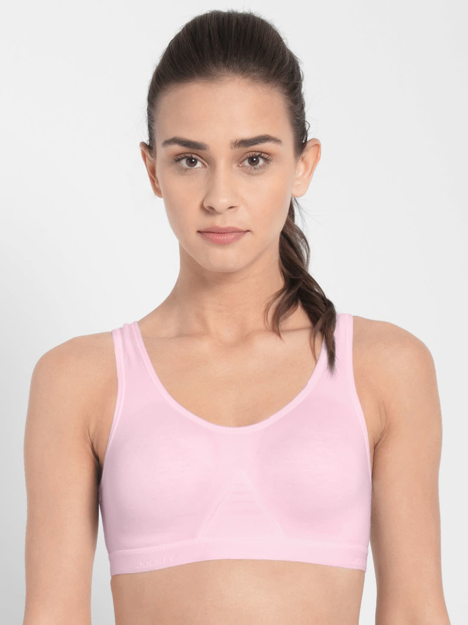 Jockey Dark Pink Cotton Non-Wired Full Coverage T-Shirt Bra