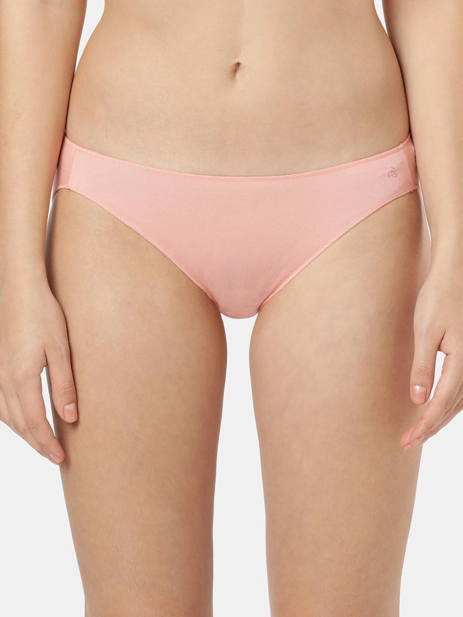 Buy Jockey 1803 Peach Low-Waist Bikini Panty With Outer Elastic