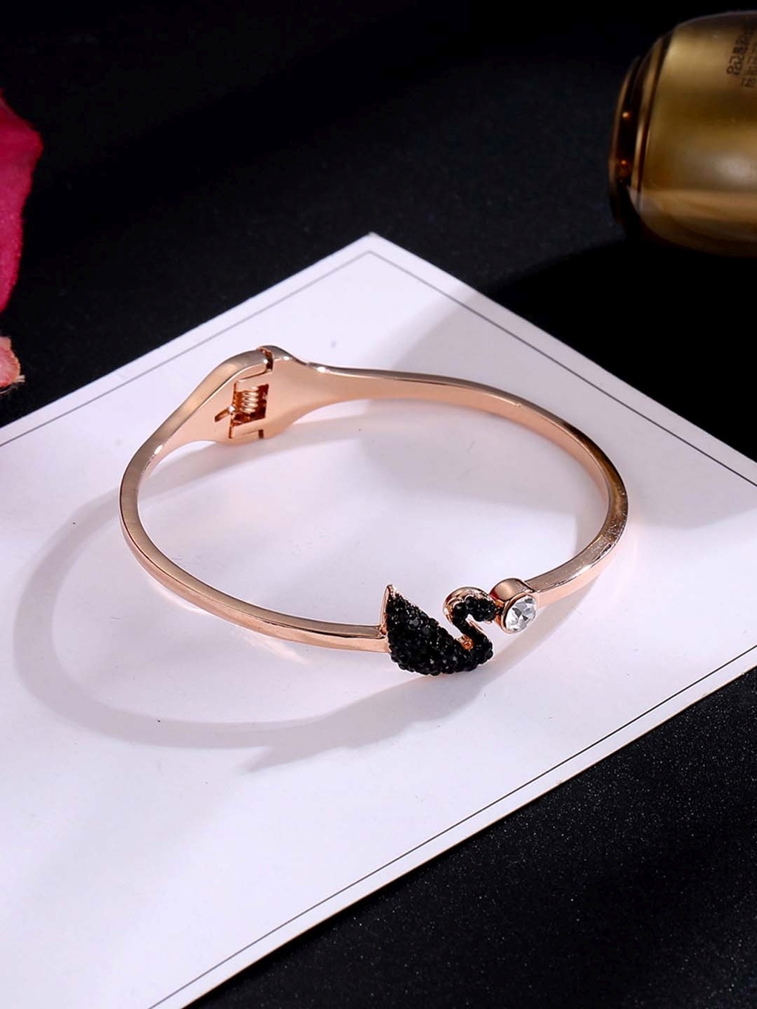 Buy Jewels Galaxy Black  Rose Gold Flexible fit Bracelet Online At Best  Price  Tata CLiQ