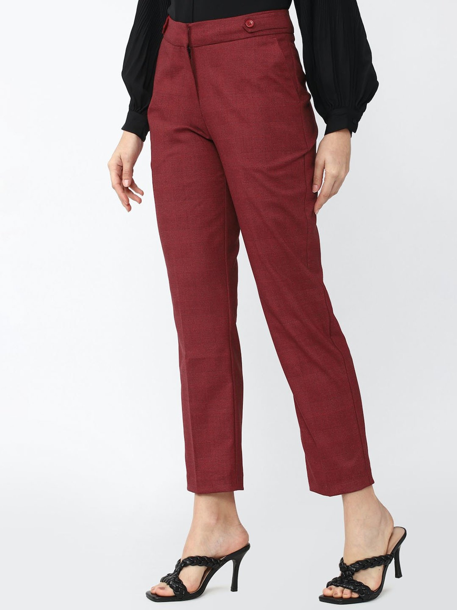 Lycra Plain Women Formal Trousers Size 28 To 38