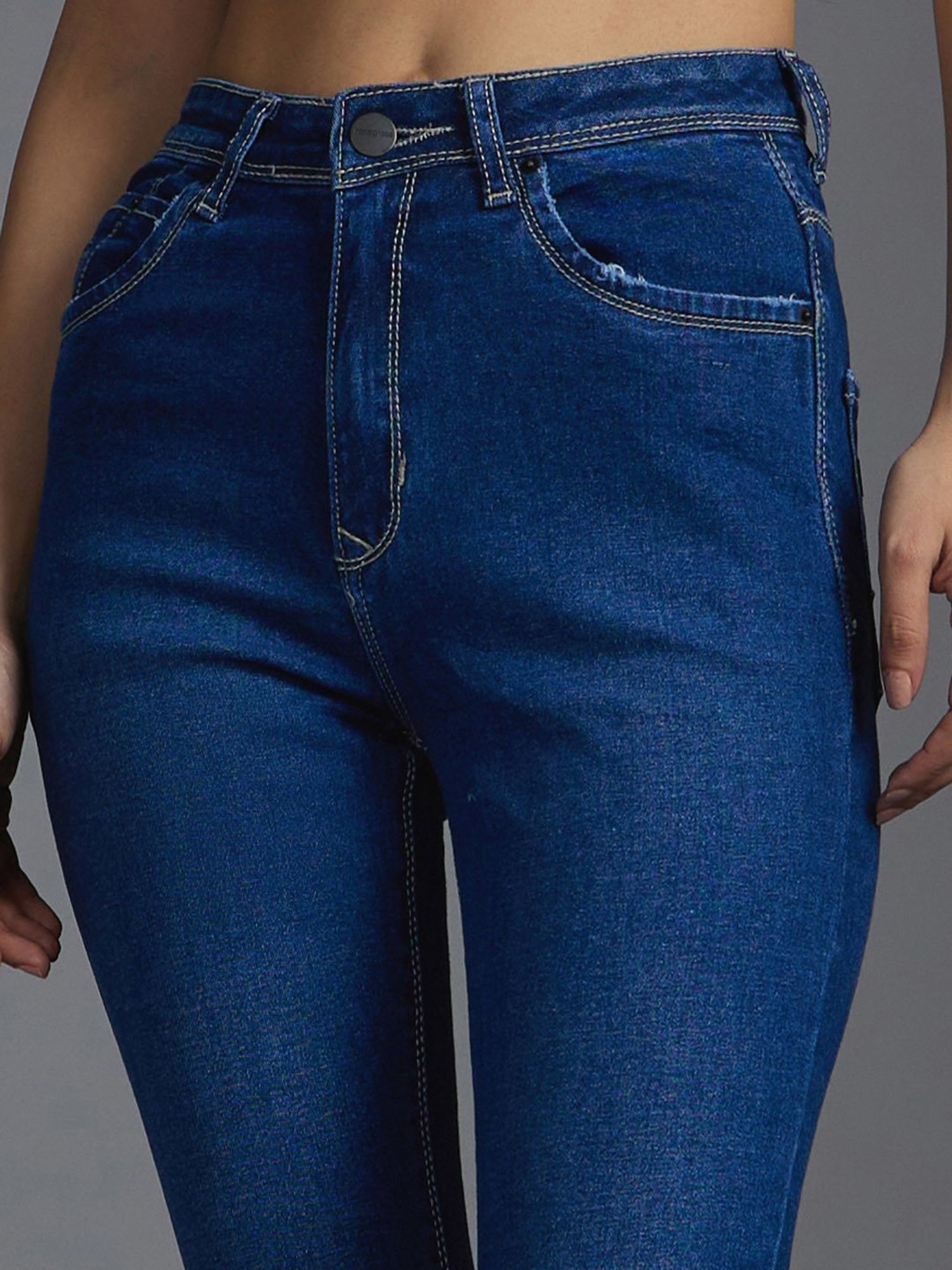 Buy RECAP Blue Skinny Fit High Rise Jeans for Women s Online