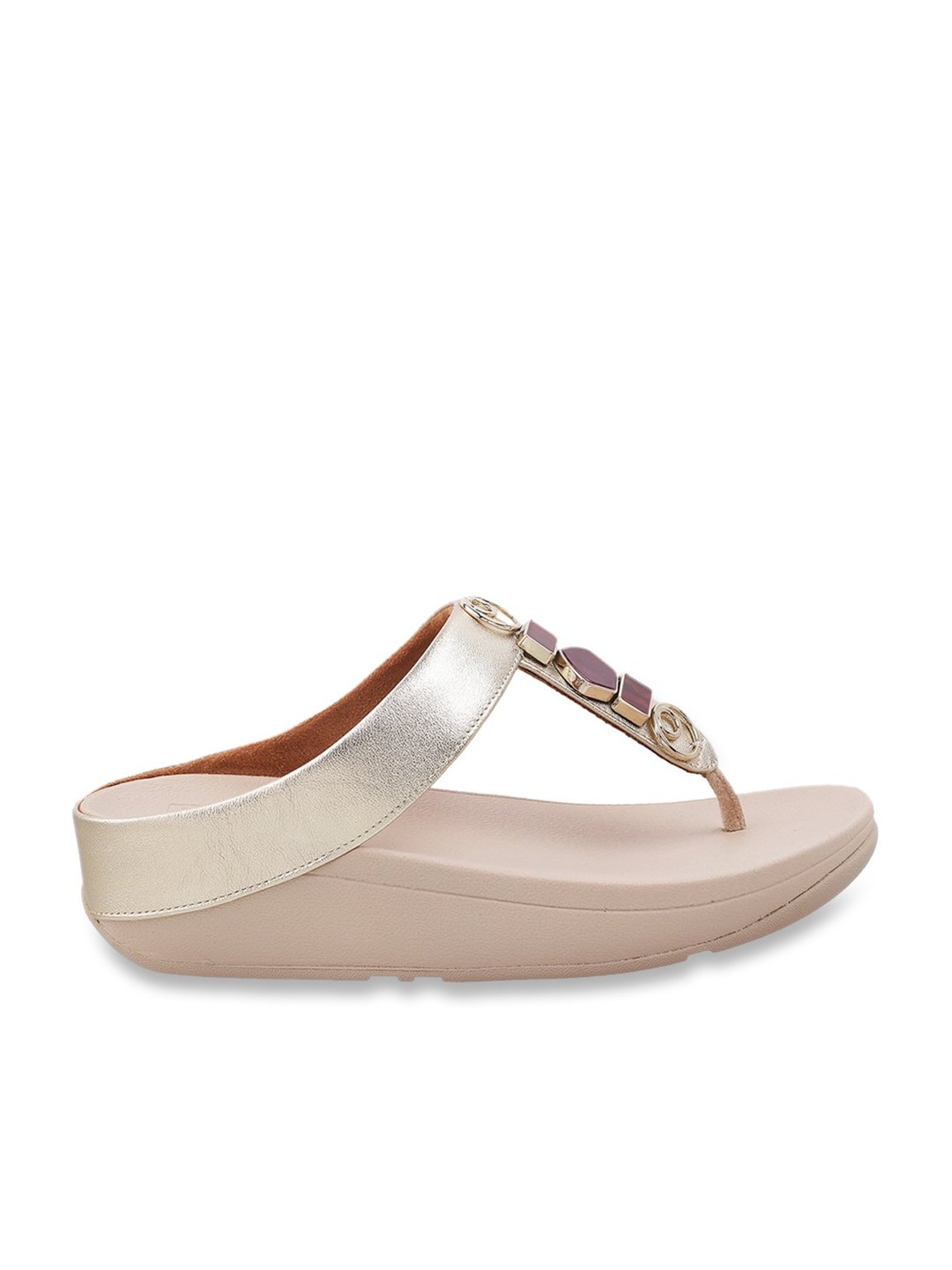 Amazon.com | FitFlop F-Mode Leather Flatform Back-Strap Sandals Cream 7 M  (B) | Platforms & Wedges