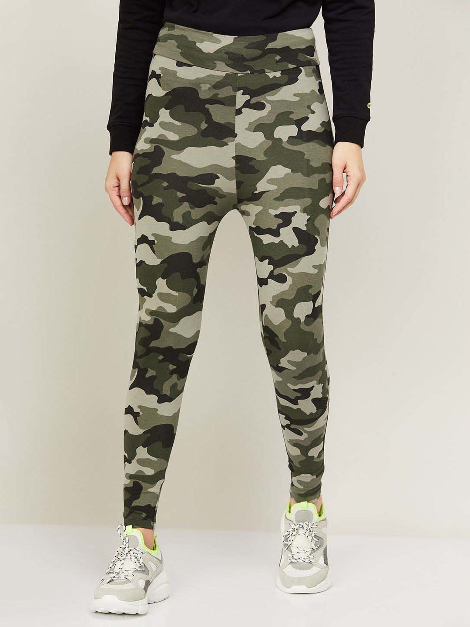 NOBERO Women's Navy Camouflage Sports Lowers | Joggers for Active Lifestyle  | Soft Feel Track Pant for Women - S : Amazon.in: Fashion