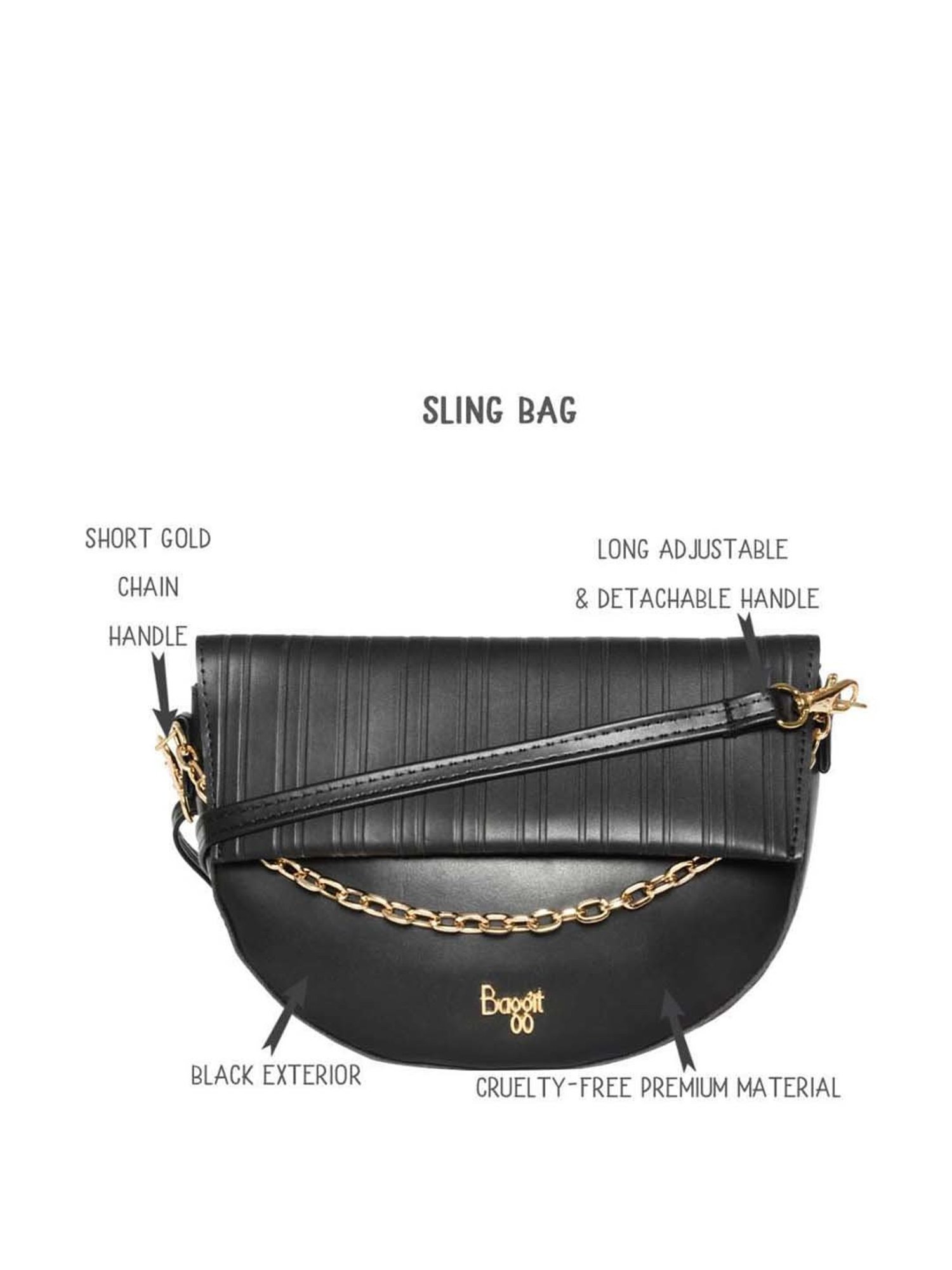 Baggit black sling bag online