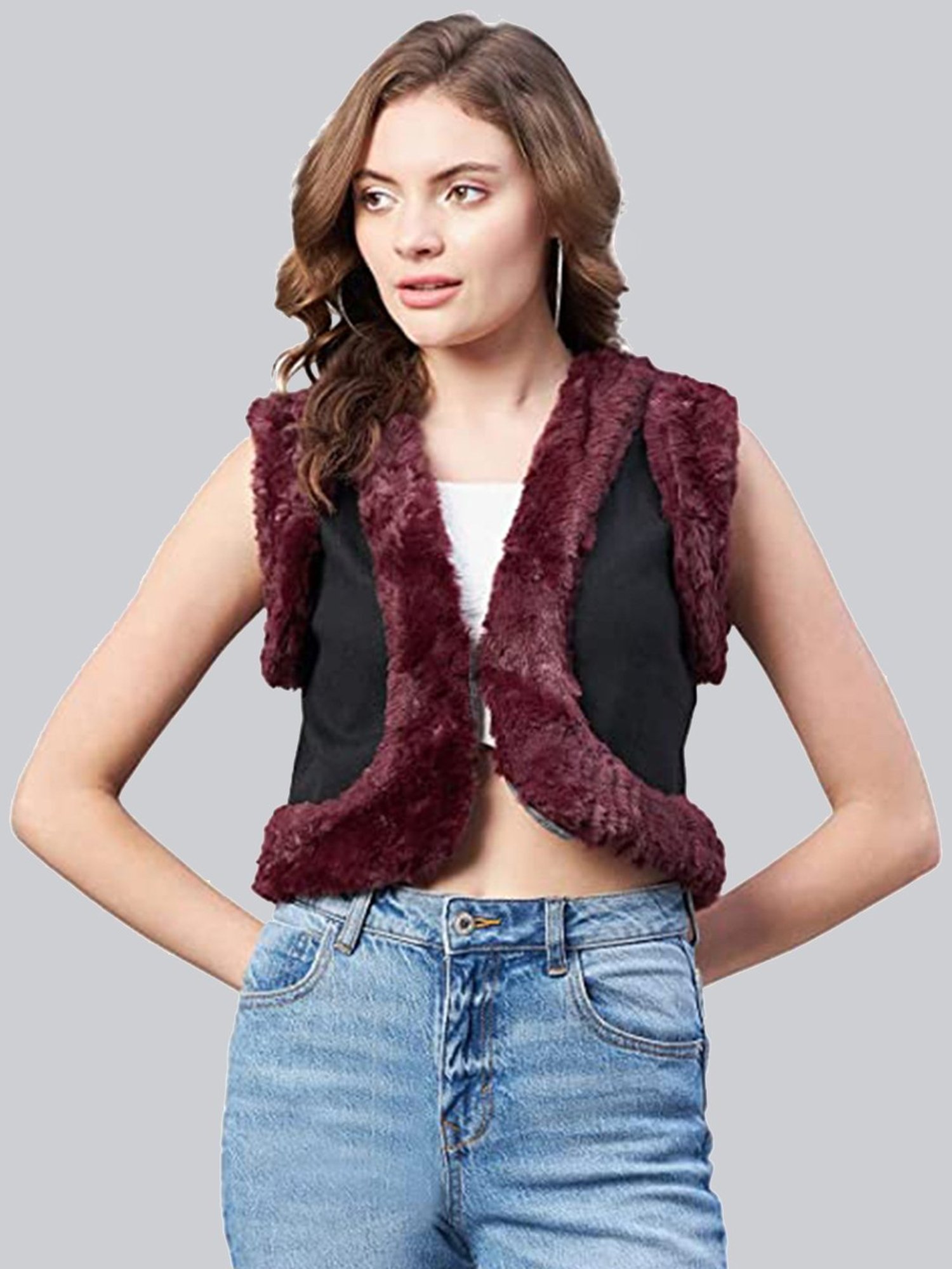 Maroon hotsell shrug bolero