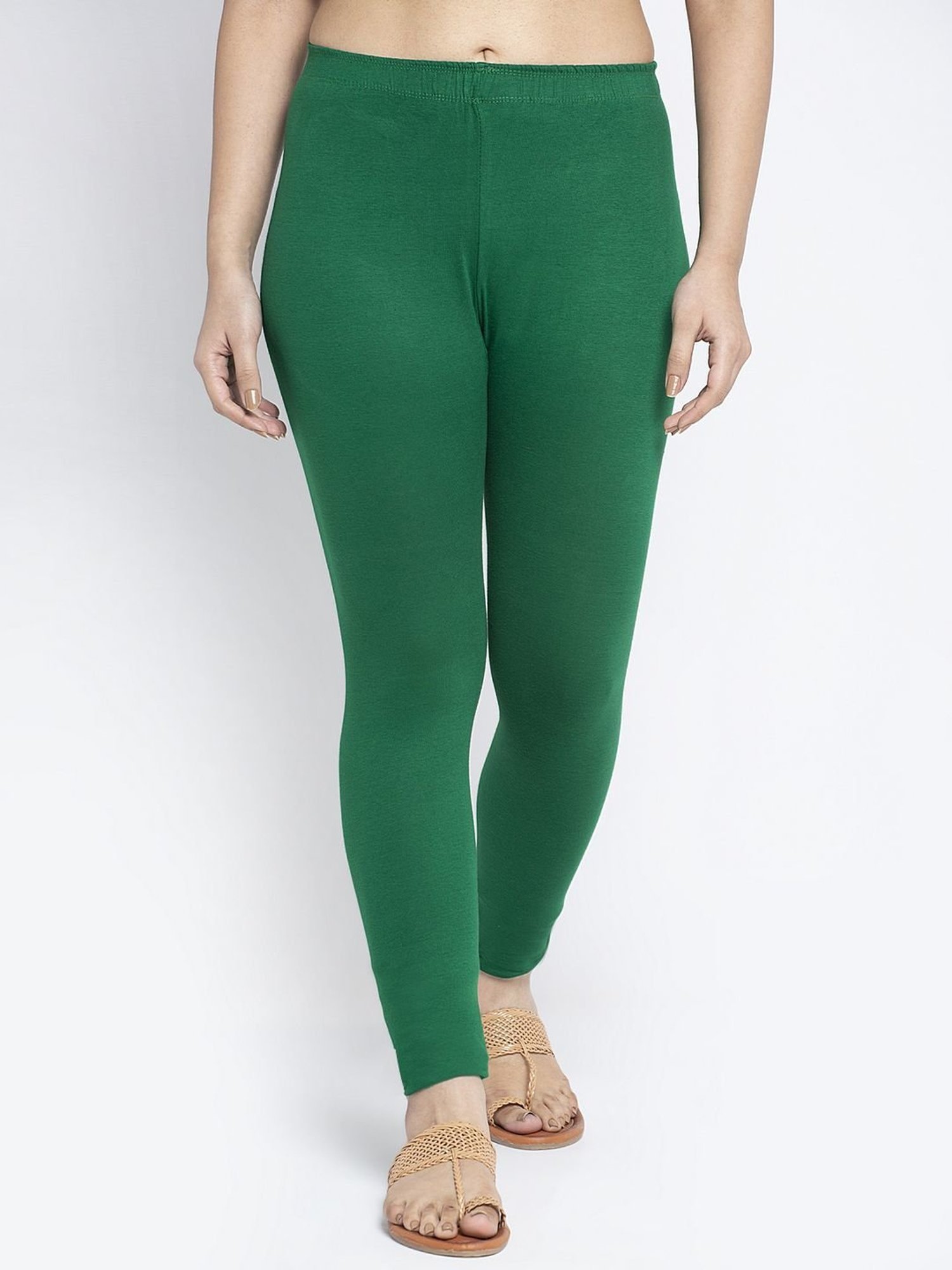 Buy Gracit Pink & Green Mid Rise Leggings - Pack Of 2 for Women Online @ Tata  CLiQ