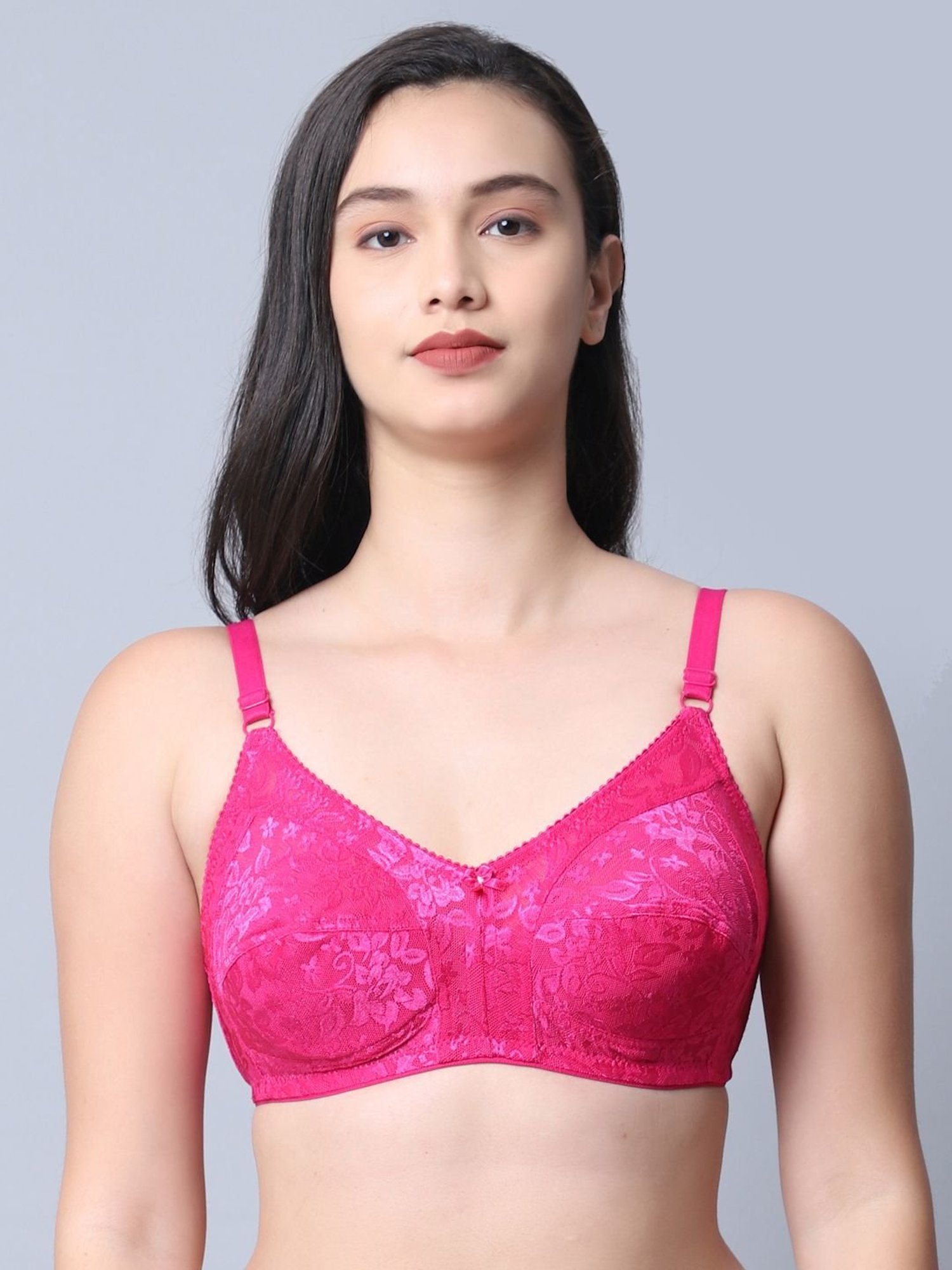 Buy Gracit Pink Self Pattern Bra for Women Online @ Tata CLiQ