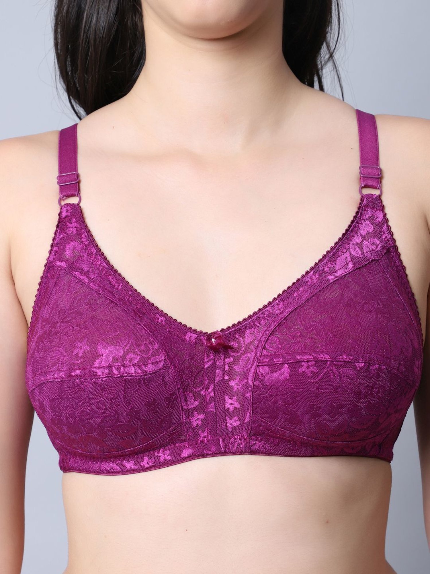 Buy Gracit Purple Self Pattern Bra Panty Set - Pack Of 2 for Women Online @  Tata CLiQ