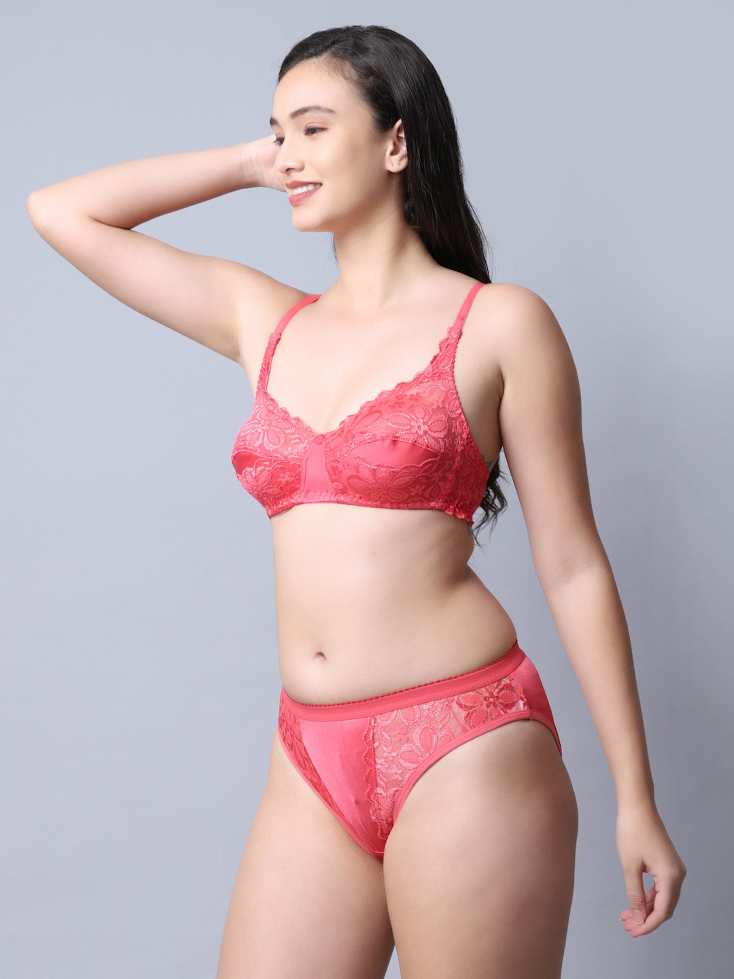 Buy Gracit Red & Pink Self Pattern Bra Panty Set - Pack Of 2 for Women  Online @ Tata CLiQ