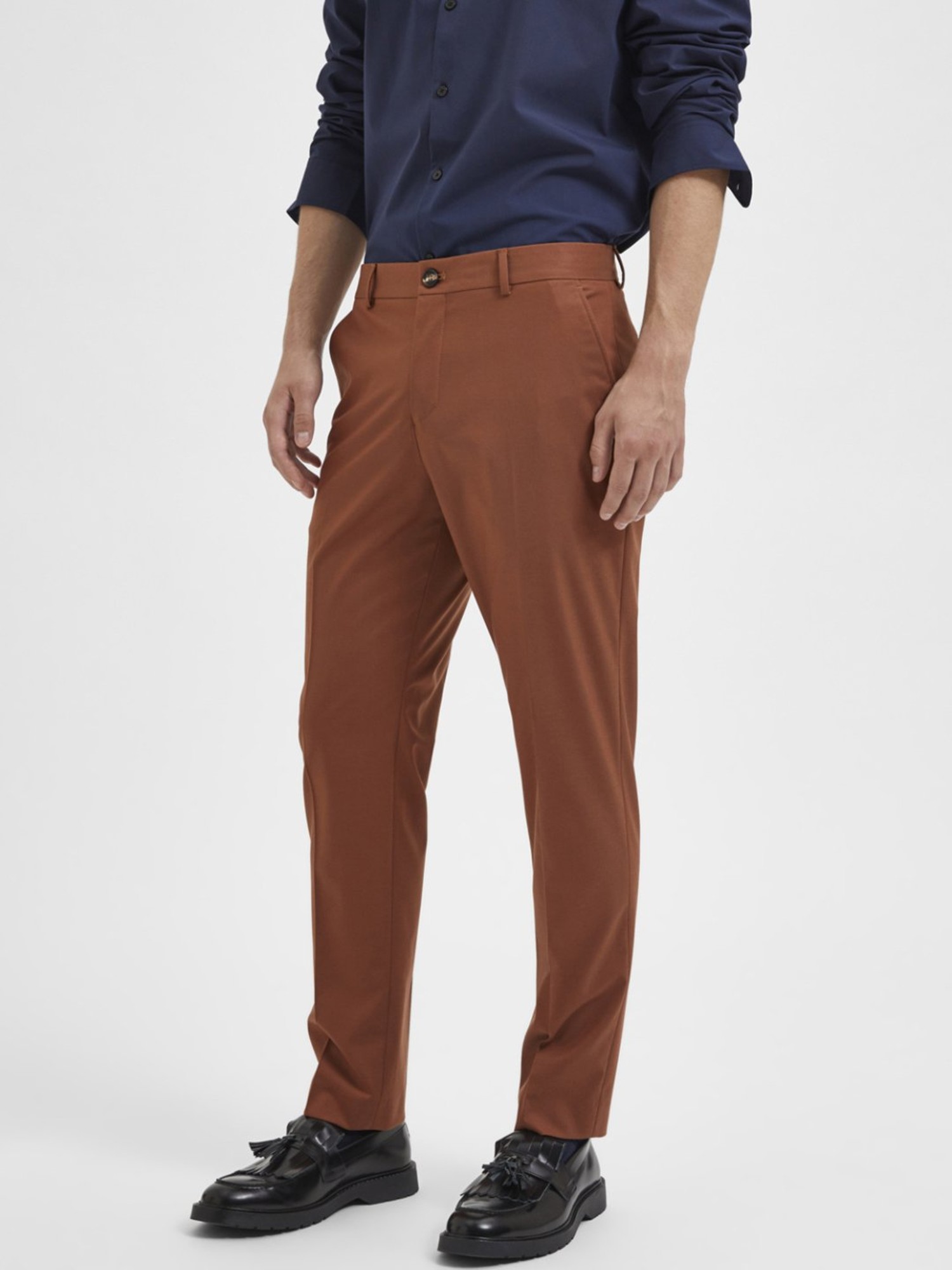 Buy Blue Checks Slim Fit Trousers for Men at SELECTED HOMME  264996802