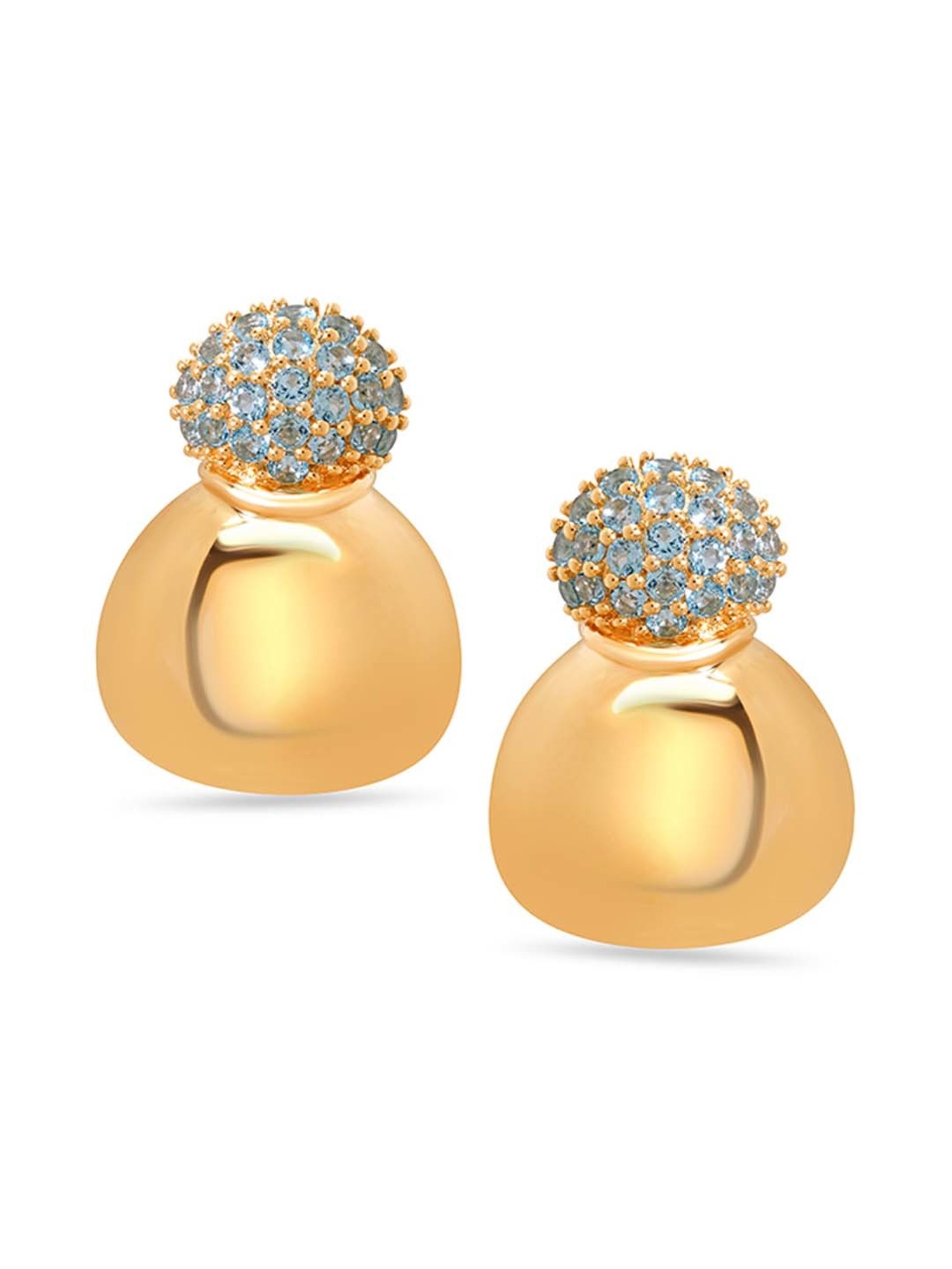Mia by Tanishq 22 Karat Yellow Gold Sharp Stylish Stud Earrings :  Amazon.in: Fashion