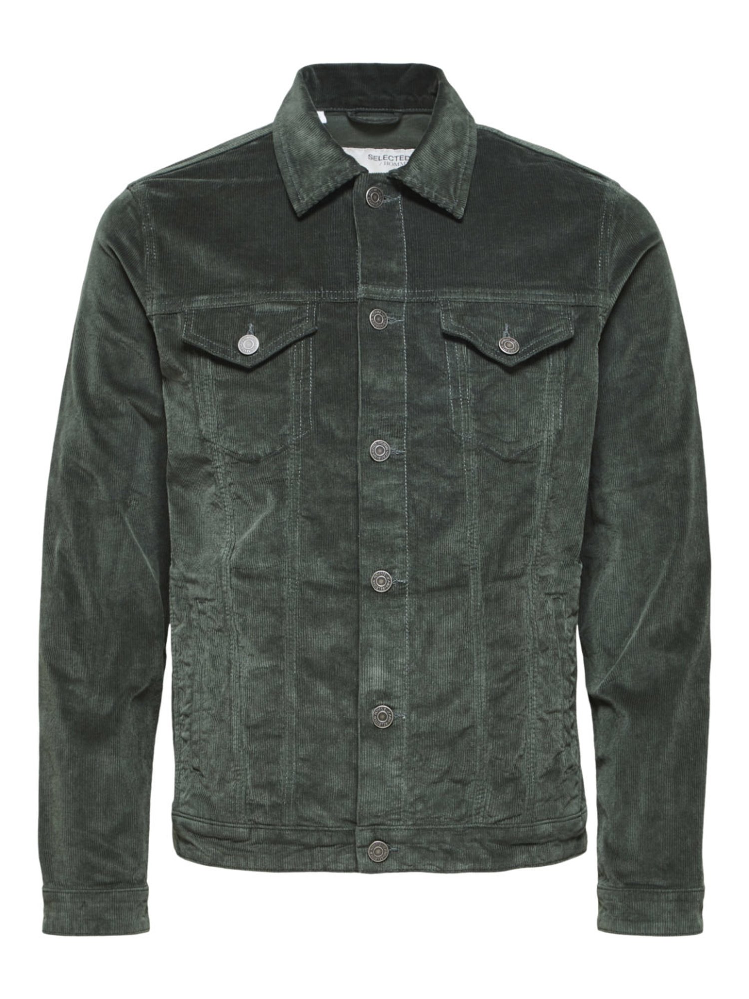 Buy SELECTED HOMME Dark Green Zip Up Bomber Jacket online